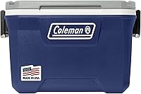 Coleman Classic Series 52 Quart Hard Cooler - Keeps Ice Up to 5 Days, Leak-Resistant, 80 Can Capacity, Seat Lid