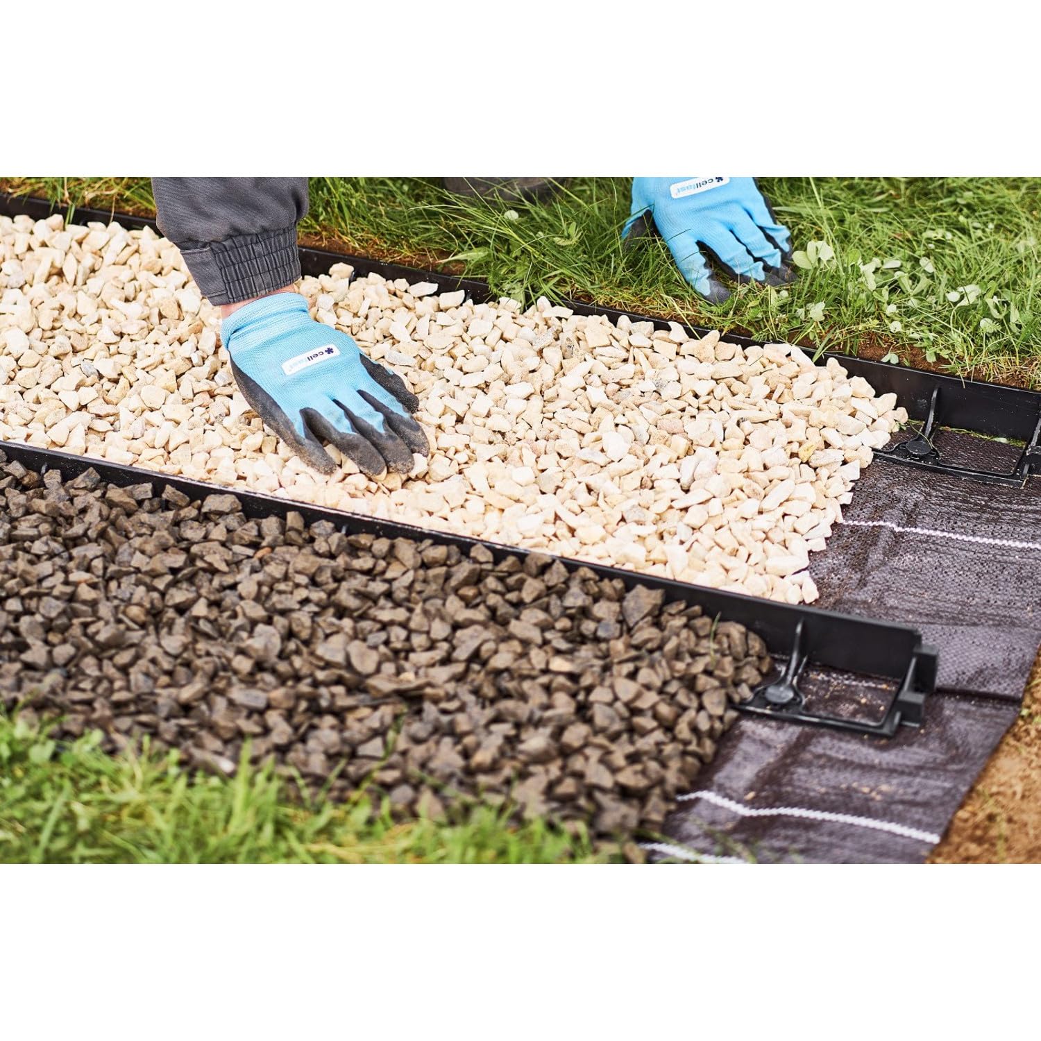 Bordo Giardino Flessibile Con Chiodi Di Fissaggio, Bordi Aiuole Plastica 10m Grigio 88103955