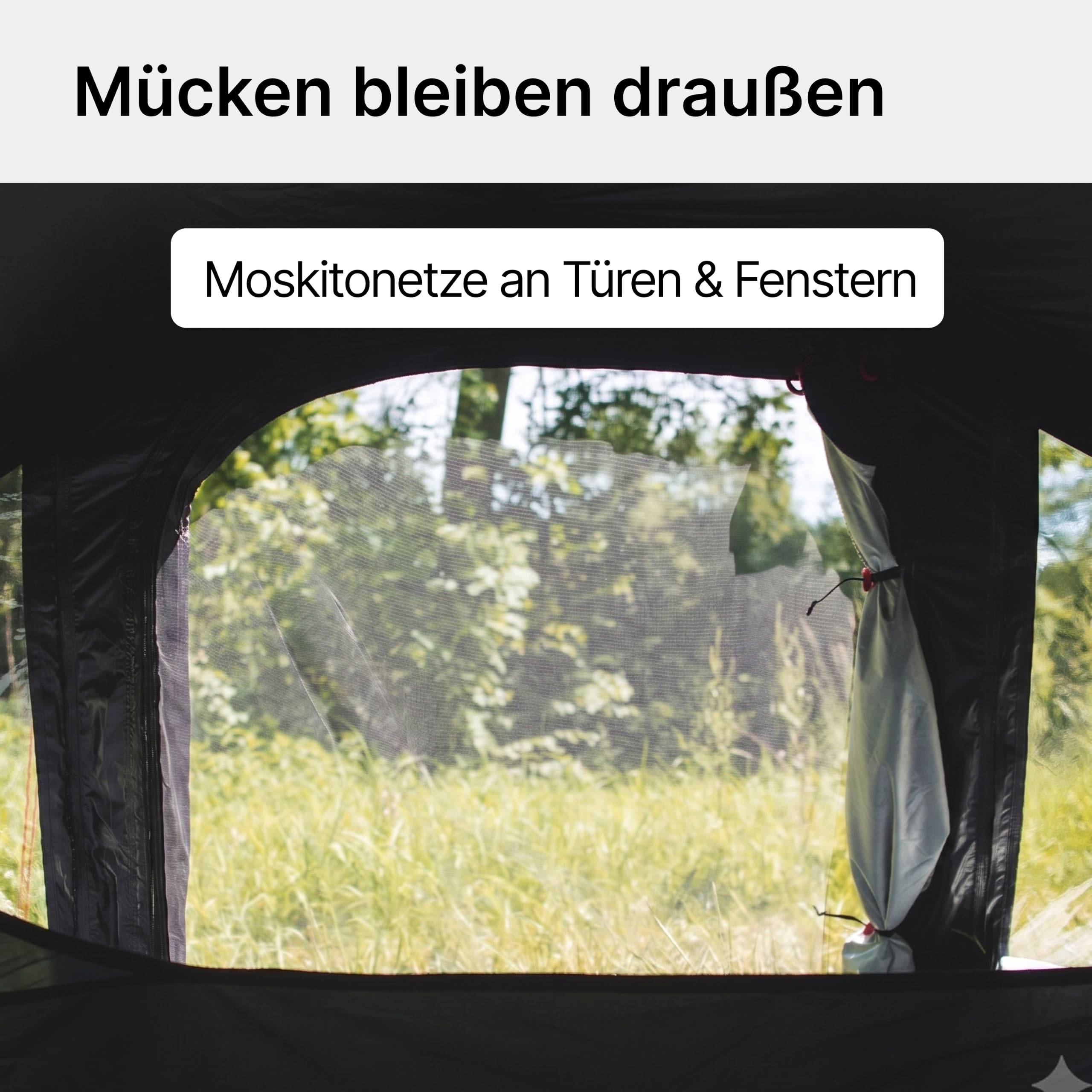 qeedo Quick Oak Campingzelt - Sekundenzelt mit innovativem Quick-Up-System, stabil & wasserdicht, ideal für Camping & Festival, Komfort-Zelt für bis zu 3 Personen, mit Vorraum & Moskitonetz aus Mesh