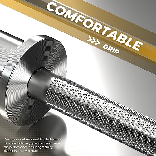 Miniatura 4 de Manijas olímpicas de mancuernas de 16 pulgadas, capacidad de peso de 150 libras, asas de mancuernas de acero con 2 pares de collares de resorte,