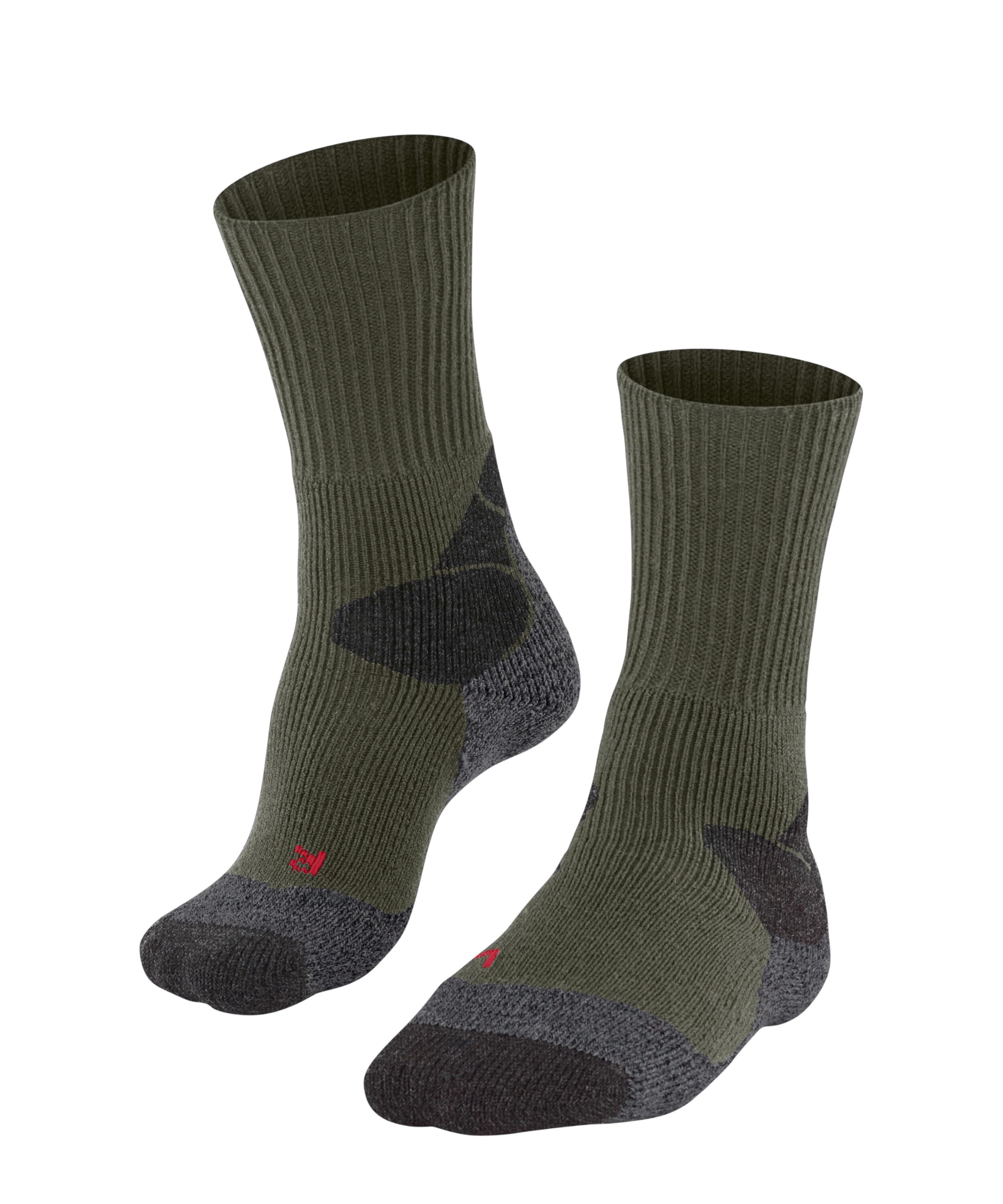 FALKE Women's TKX Expedition W So Wool Thick Anti-Blister Hiking Socks 1 Pair, Green Olive 7830, 2.5-3.5