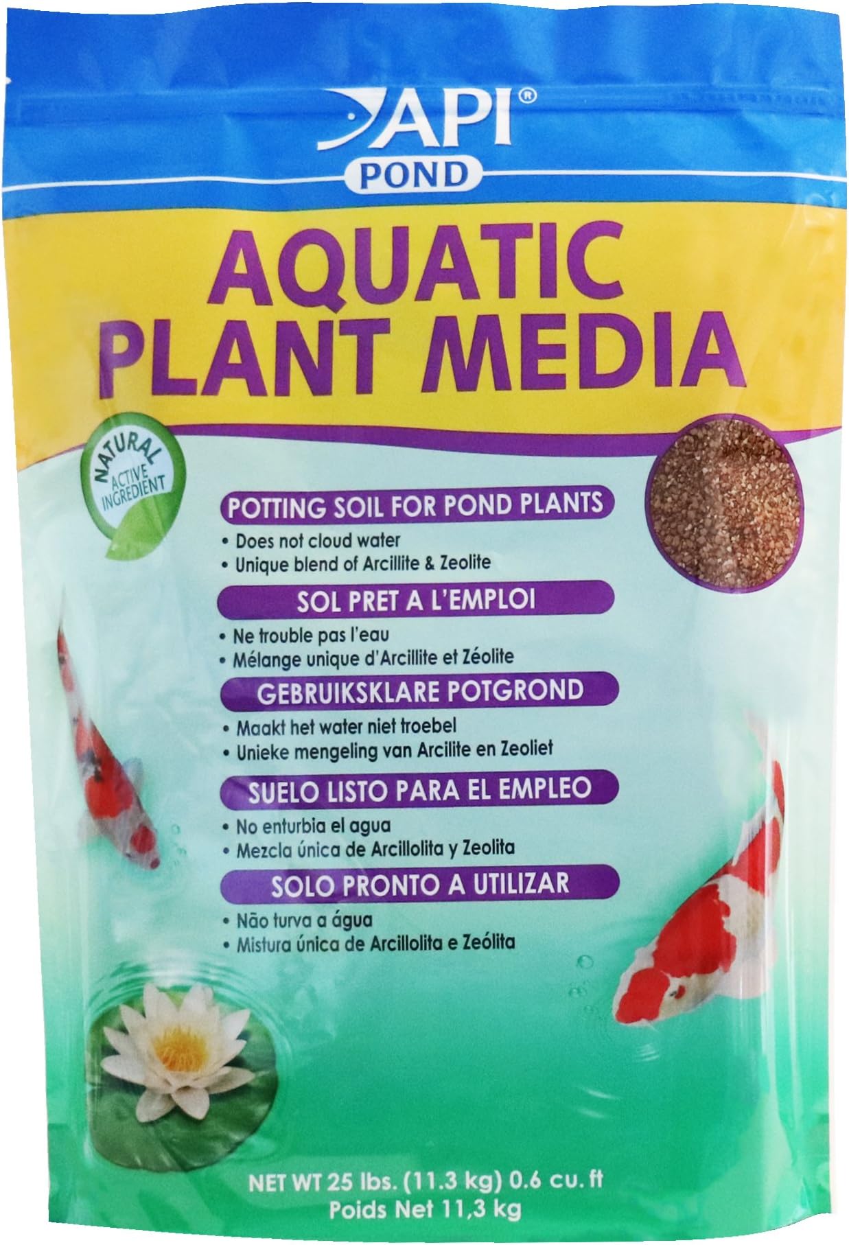 API POND AQUATIC PLANT MEDIA Potting Soil For Pond Plants 25-Pound Bag