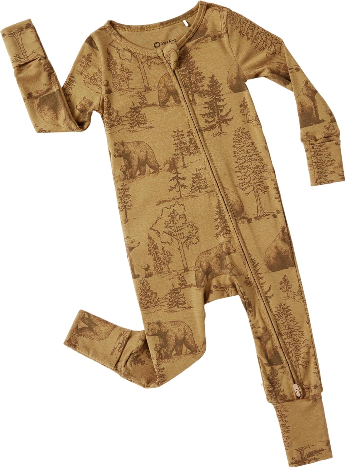 PATPAT Baby Clothes with Premium Soft Wool, Footie Pajama for Baby Boy Girl, Tencel Lyocell Romper Sleeper with 2-Way Zipper