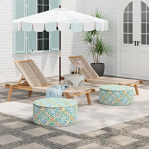Miniatura 4 de Taburete inflable para exteriores, taburete portátil para todo tipo de clima, taburete de muebles para el hogar, jardín, playa, 31 pulgadas de