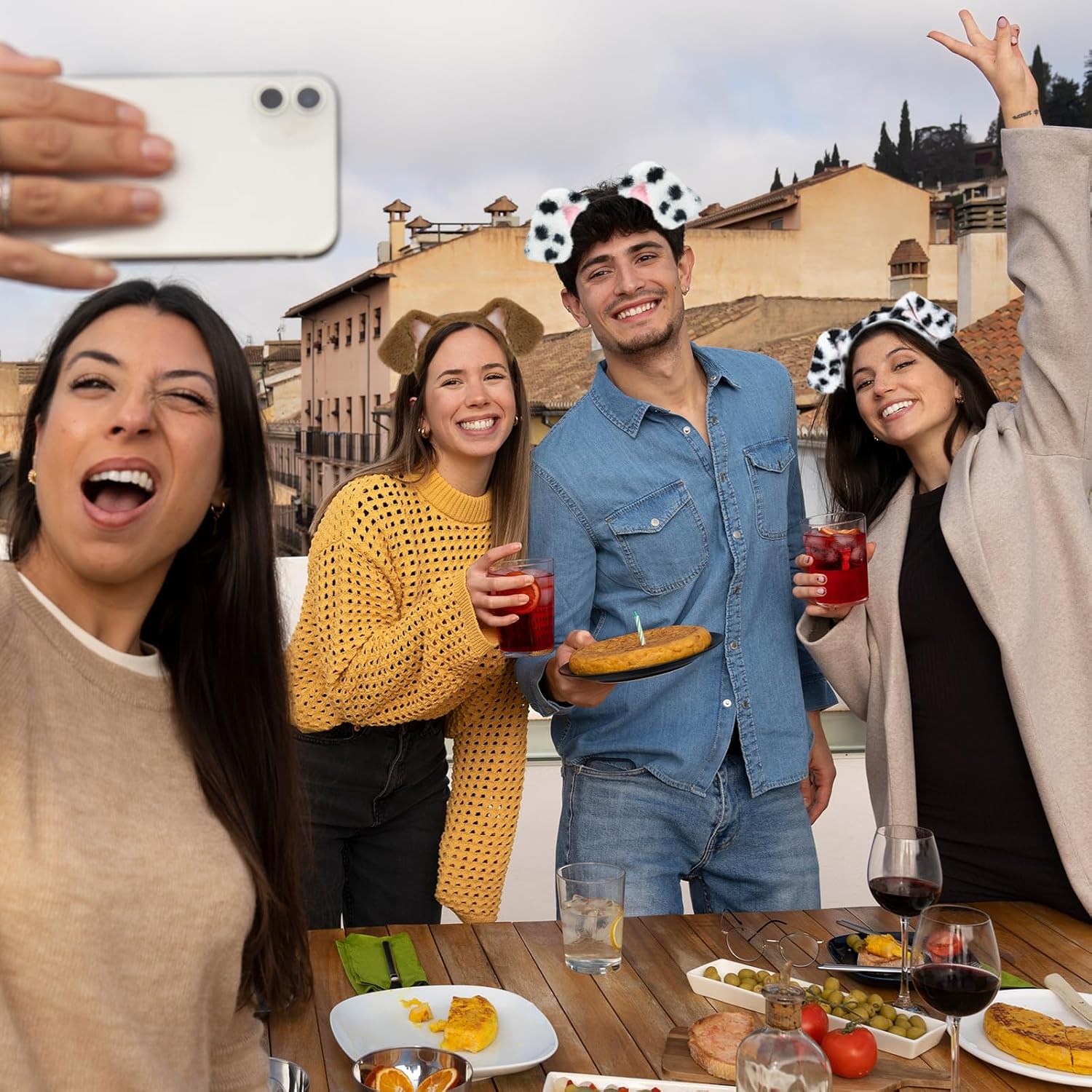 Beviliu Dog Ears Headband, 3 Pack Realistic Puppy Dalmatian Ears Headband, Fluffy Cat Bunny Bear Costume Halloween Christmas for Washing Makeup Cosplay Birthday Party - Image 5