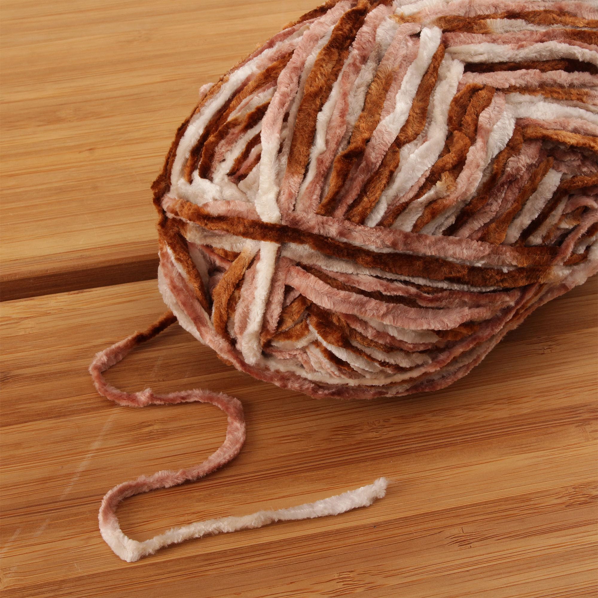 BambooMN JubileeYarn Chenille Yarn - Worsted Polyester - 100g/Skein - Lemuria - 4 Skeins, 219 Lemuria - Image 3