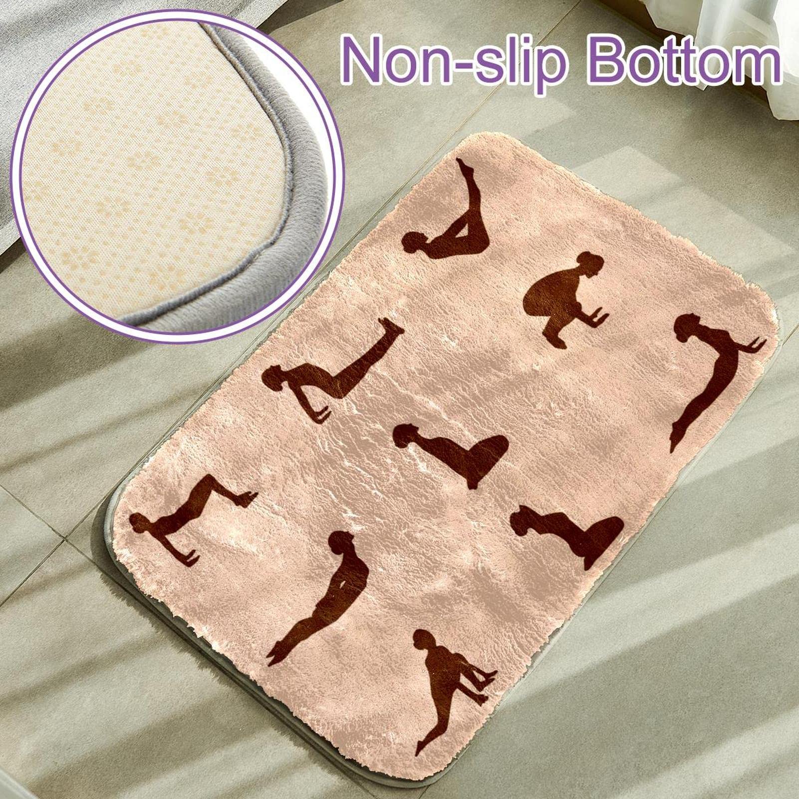 Tapis à poils longs ultra doux en fausse fourrure pour pose de yoga