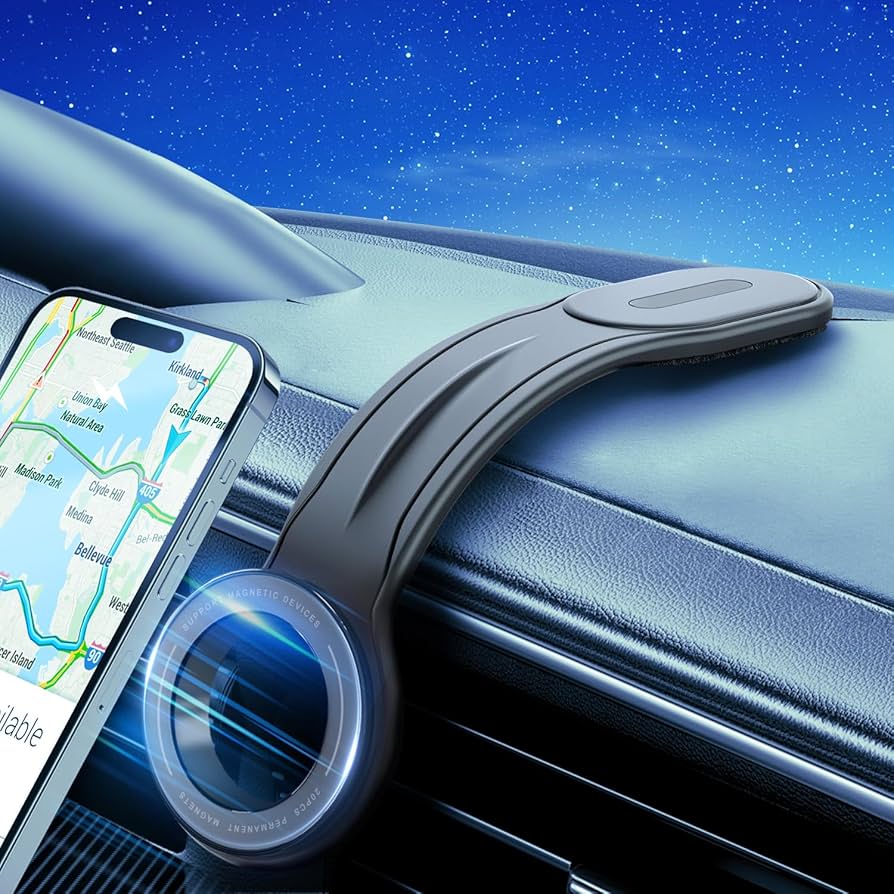 スマホアクセサリー Belkin Magnetic Car Mount with MagSafe Amazon.com: Belkin MagSafe-Compatible Magnetic Wireless Car