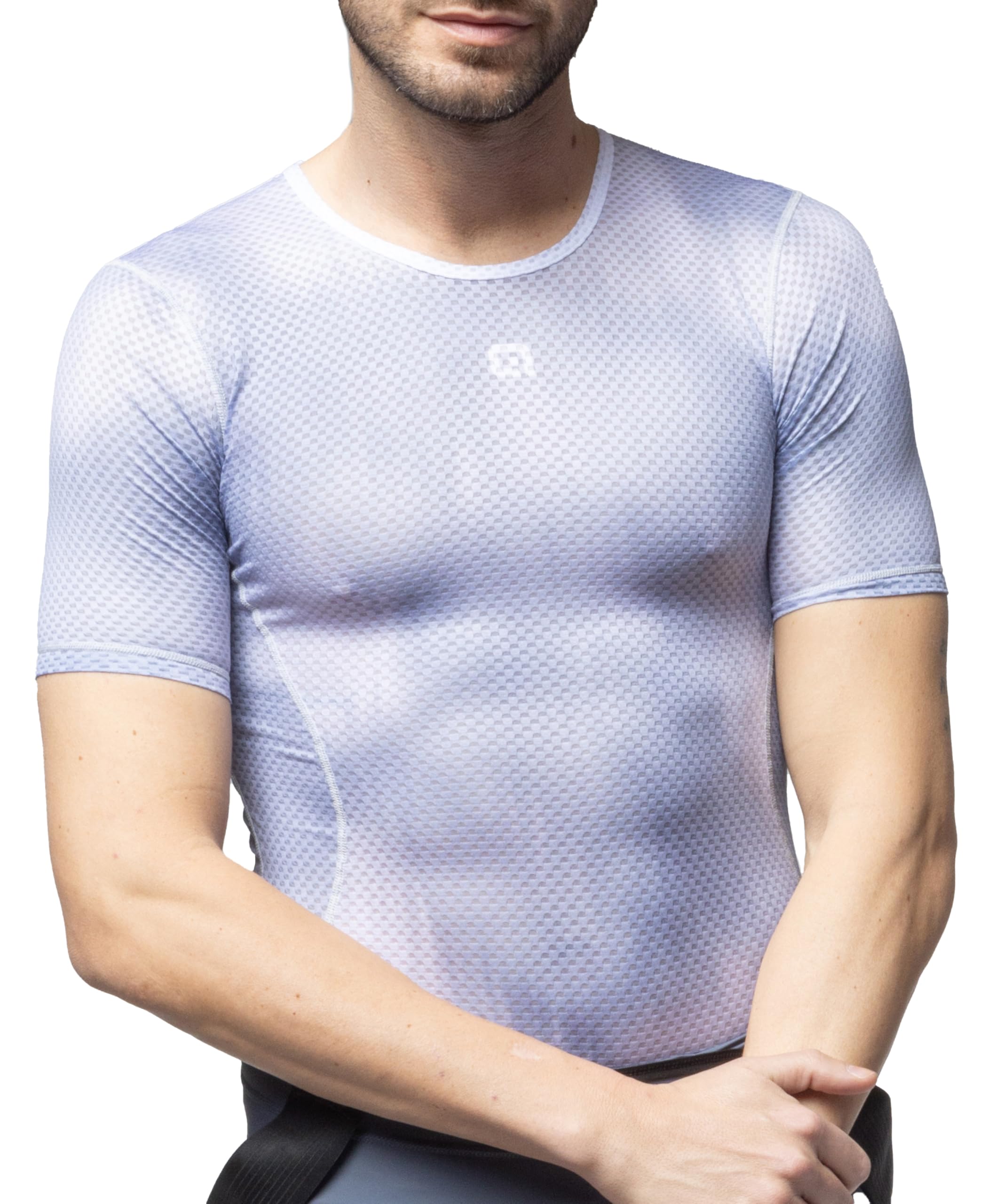 Alé Cycling Men's Intimo Argon Short Sleeve Baselayer, Grey, M/L