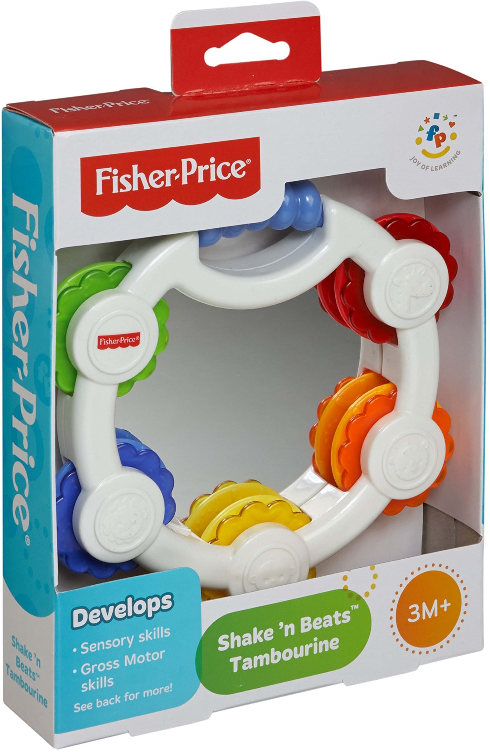 Fisher-Price Tap 'N Play Tamburyn Grzechotka, Wielokolorowy, Od 3 Miesięcy