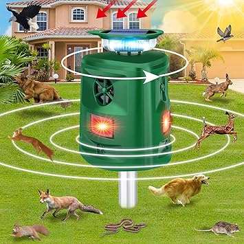 360° Solar Ultrasonic Animal Repeller