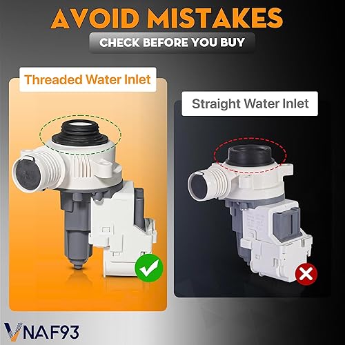 Miniatura 4 de Whirlpool WTW4816FW2 WTW4715EW2 WTW4810EW2 WTW4816FW1 WTW4850HW1 WTW4850HW2 WTW4855HW2 WTW4950HW1 WTW4950HW2 4955 horas. Bomba de drenaje de