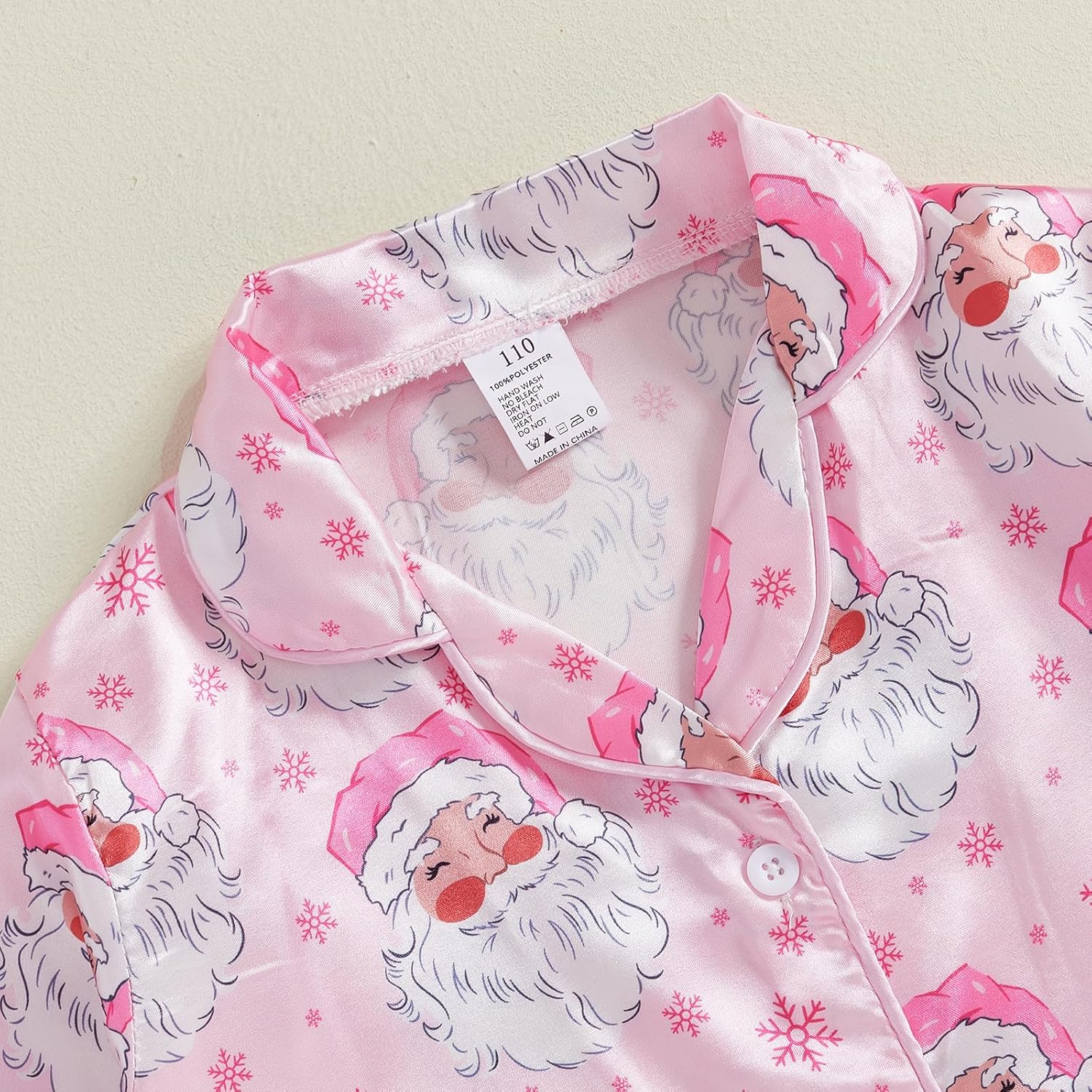 Toddler Kids Baby Girl Solid Pjs Ruffle Long Sleeve Button Shirt Top and Pants Cotton 2Piece Pajamas Set - Image 3