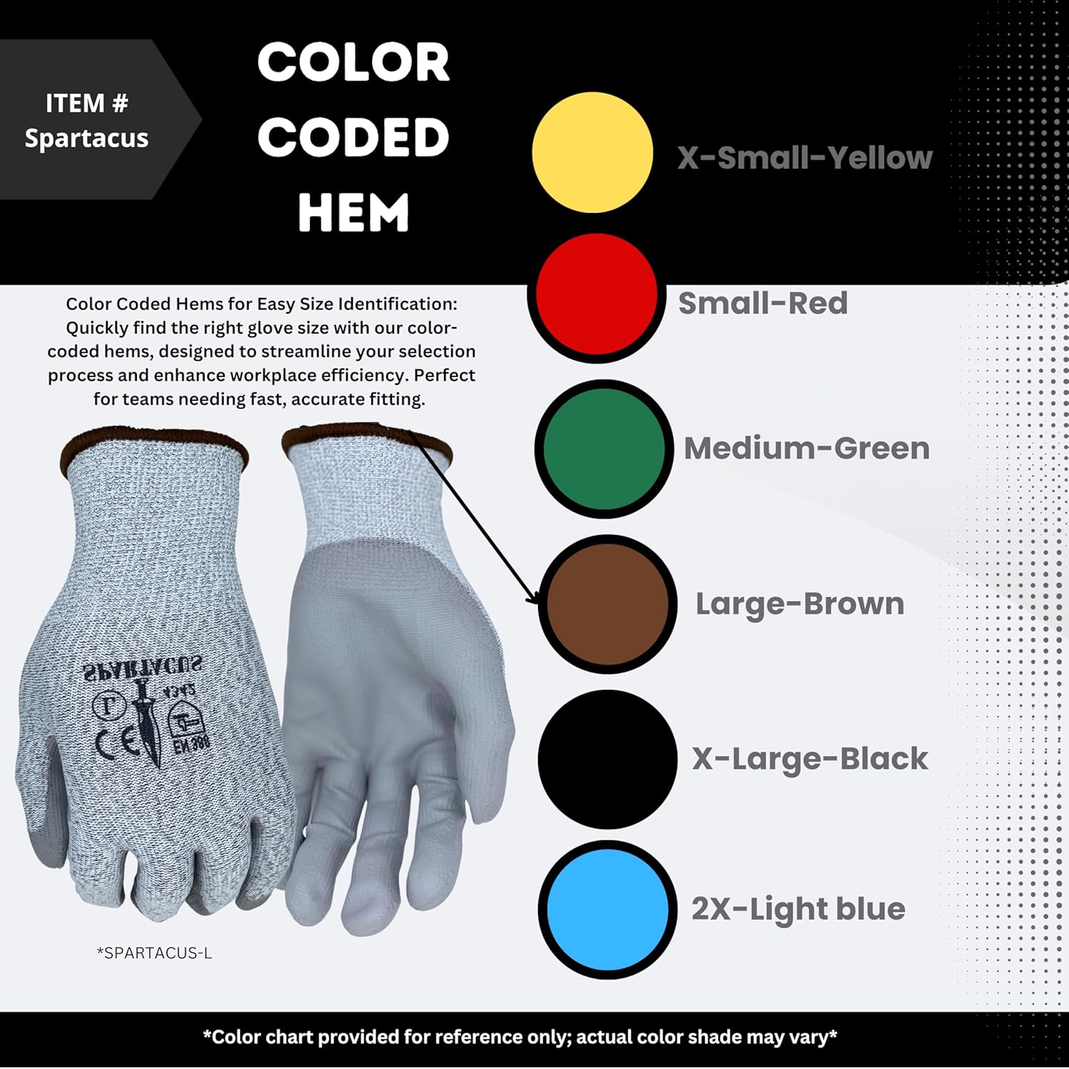 SPARTACUS 13 Gauge Gray HPPE Liner with PU Palm Coating, Superior A4 Cut Resistant Protective Gloves (12 Pair)