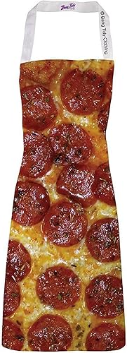 Miniatura 4 de Delantales divertidos para hombres, Pepperoni, pizza, barbacoa, delantal de cocina, regalo de cocina