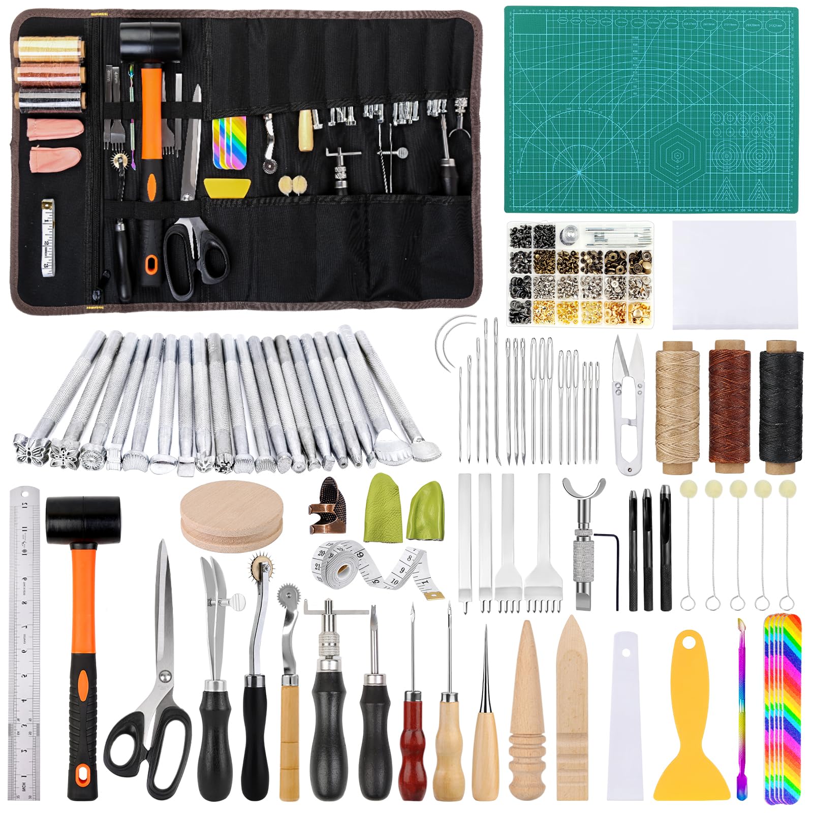 ZMAAGG 328-Piece Leather Working Kit