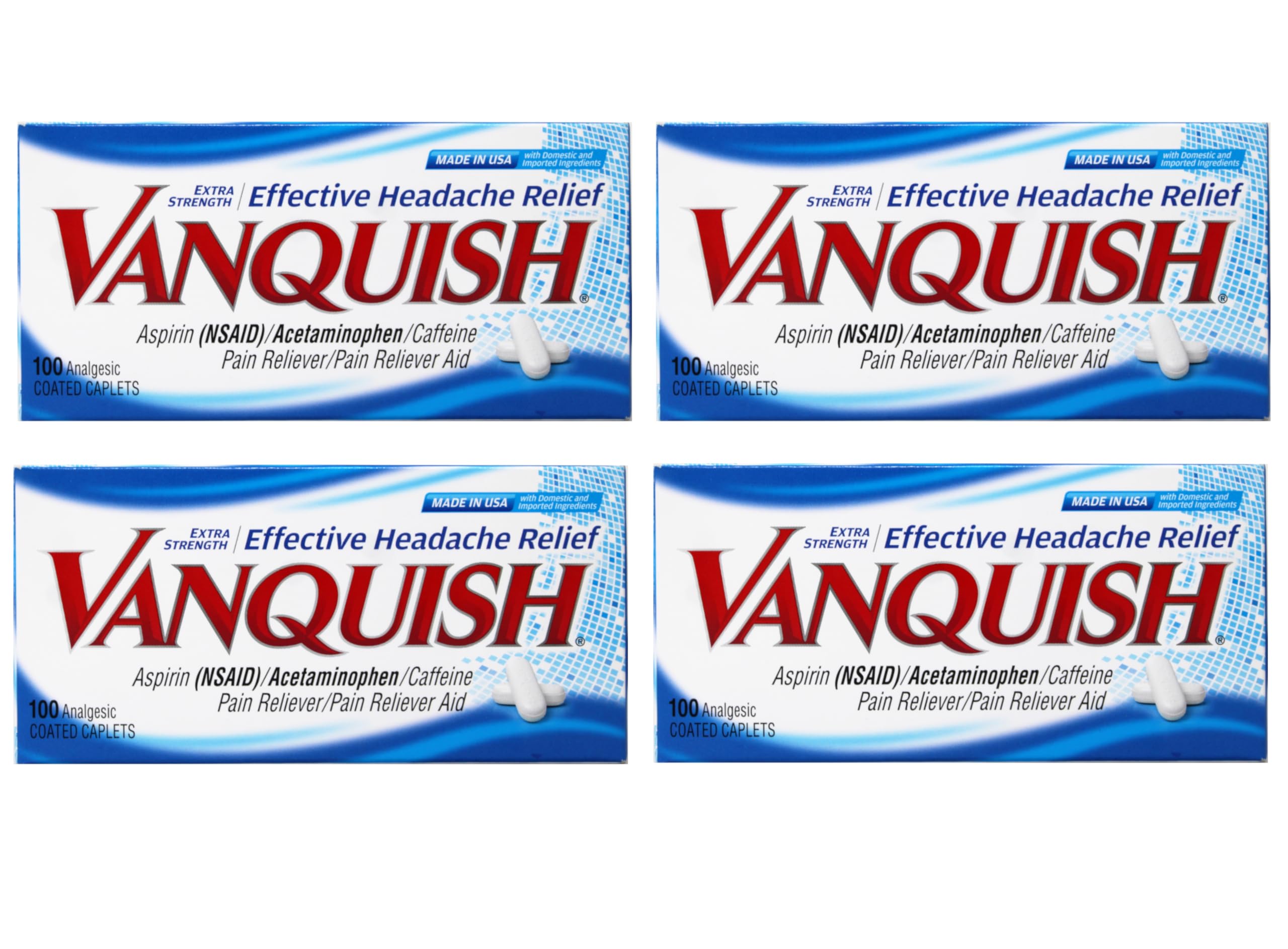 Extra Strength Pain Reliever Caplets, 4 Count