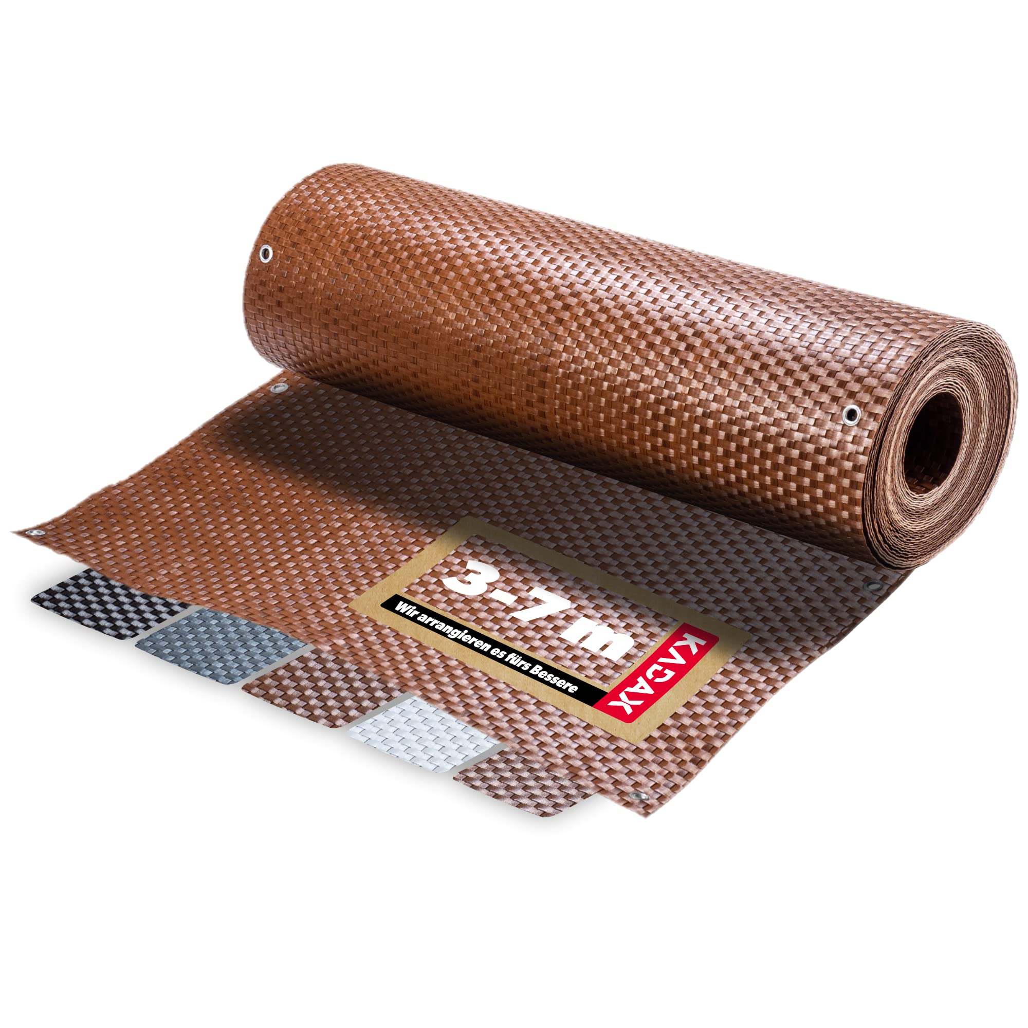 Revêtement de balcon KADAX en rotin synthétique pour créer un coin terrasse cosy et abrité