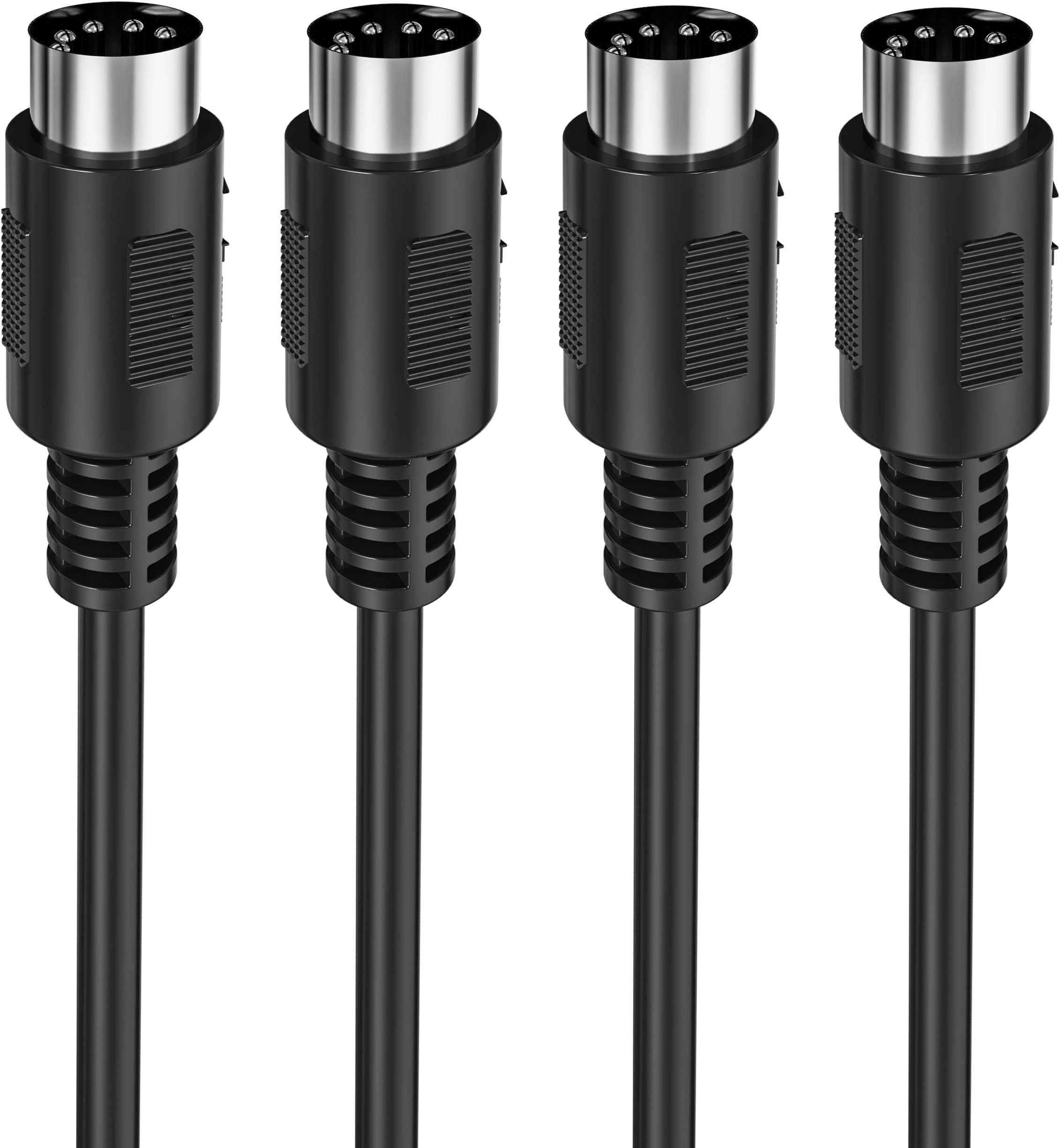 Mellbree MIDI Cable, 2-Pack 3-Feet Male to Male 5-Pin MIDI Cable Compatible with MIDI Keyboard, Keyboard Synth, Rack Synth, Sampler, External Sound Card, Sound Source and Other Music Gear