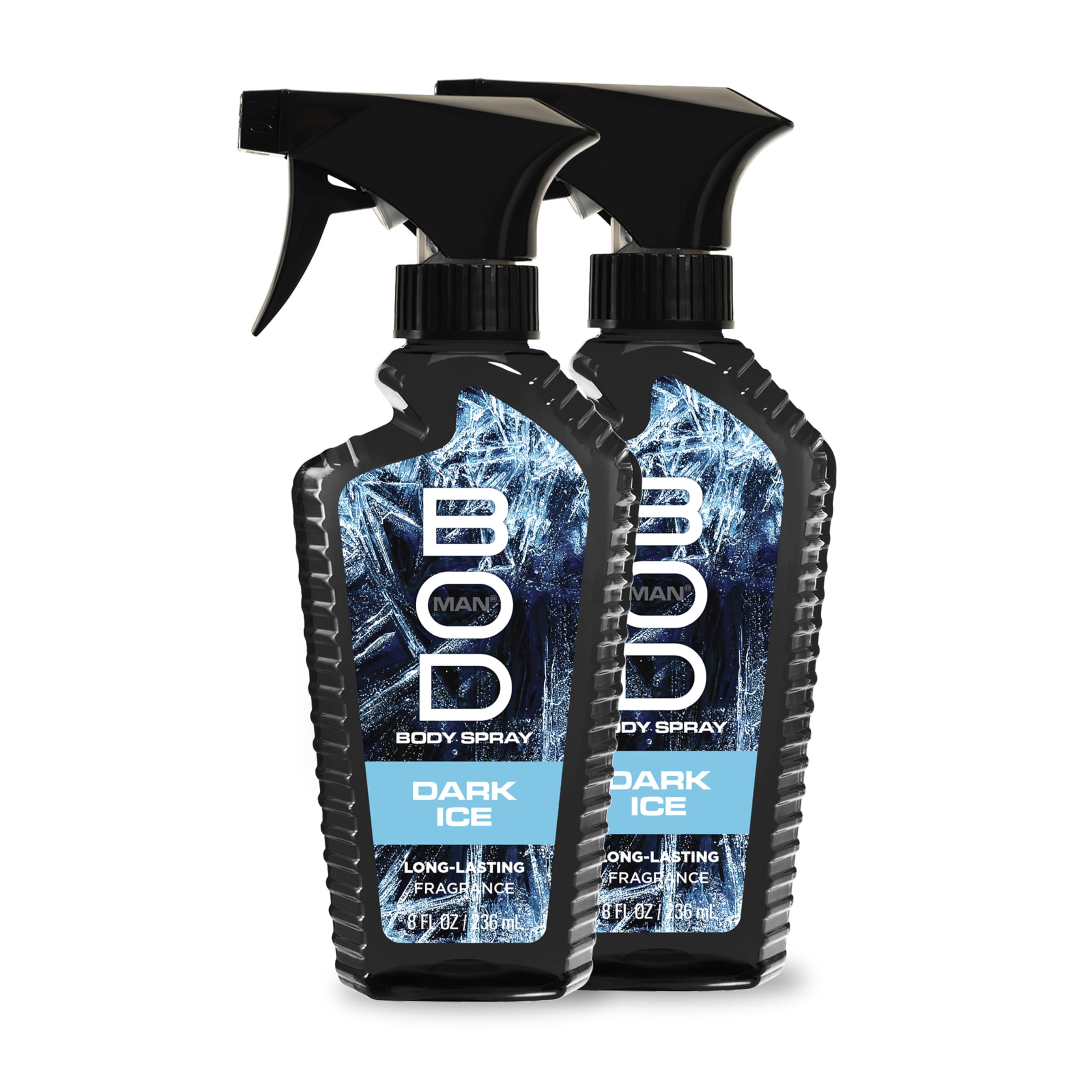 BOD man Fragrance Body Spray, Dark Ice, 8 fl oz (Pack of 2)