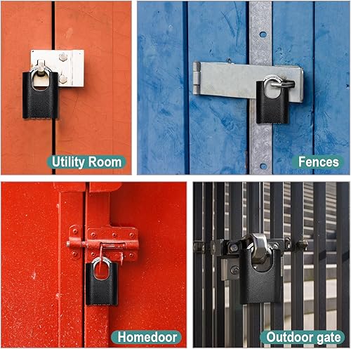 Miniatura 6 de Candado de combinación resistente, resistente al agua y al óxido con código para almacenamiento, almacenes, garaje, exteriores, valla, puerta,