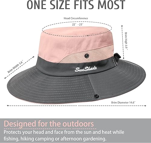Miniatura 2 de Sombrero de sol para mujer con agujero para cola de caballo sombrero de sombra con protección UV malla plegable ala ancha sombrero de pesca para