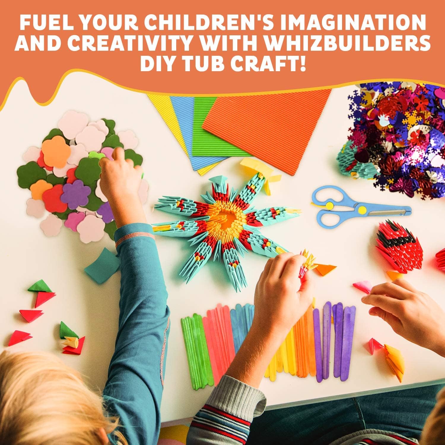 WhizBuilders Arts and Crafts Supplies Craft Kits Set : Pipe Cleaners, Pom poms, Googly Eyes, Beads, Kindergarten Preschool Homeschool Learning Activities Games for Kids & Toddlers All Ages & Years : Toys & Games