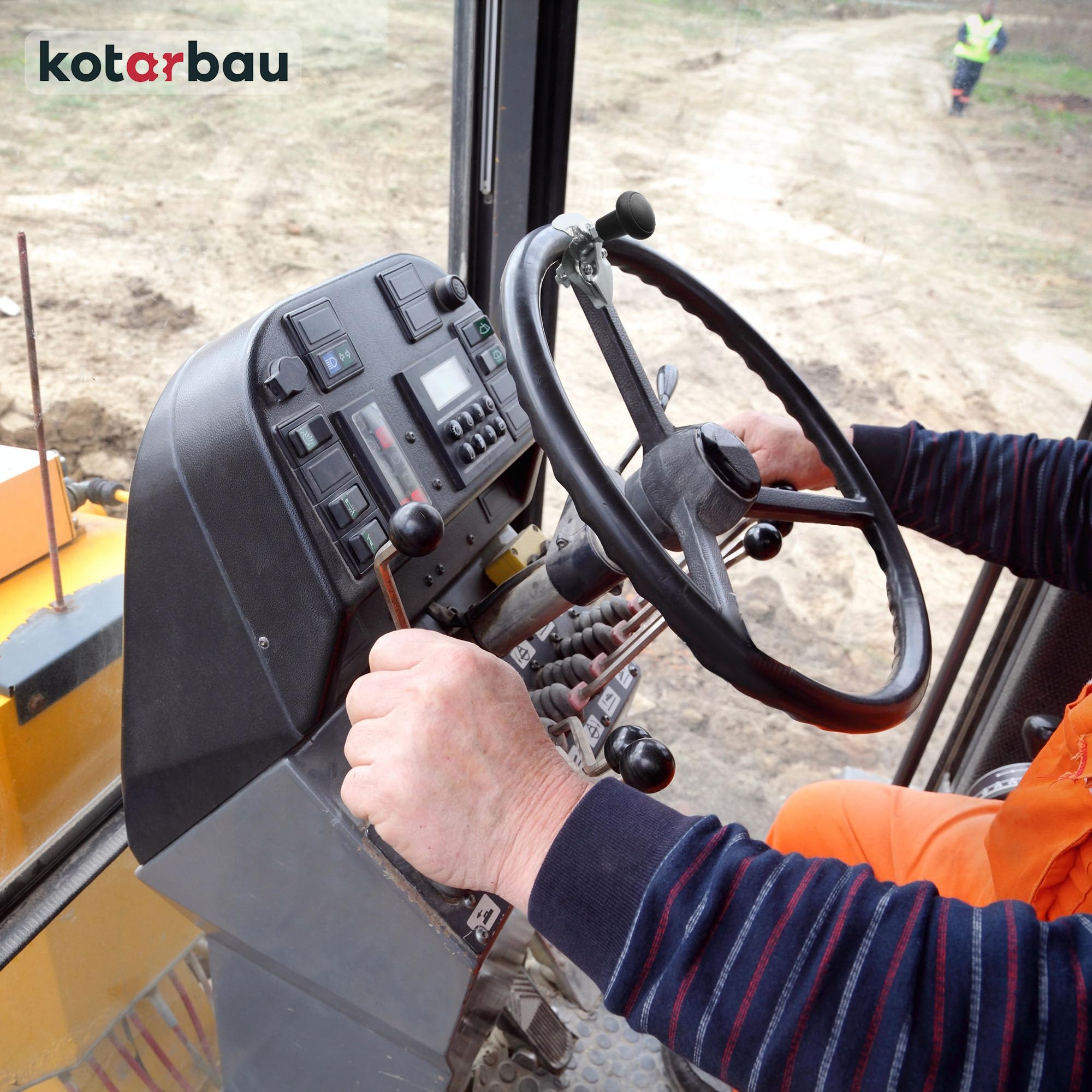 KOTARBAU® Gałka na Kierownicę - 5 cm - Kulka na Kierownicę - ⌀ 4,7 cm - Uchwyt do Traktora - Ciągnika - Maszyn - Uniwersalna