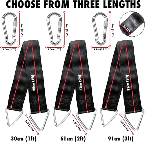 Miniatura 5 de BULL DOZA FIGHT WEAR Correa para colgar bolsa de boxeo resistente, tres tamaños, colgador de bolsa de boxeo extremadamente fuerte, soporte para saco