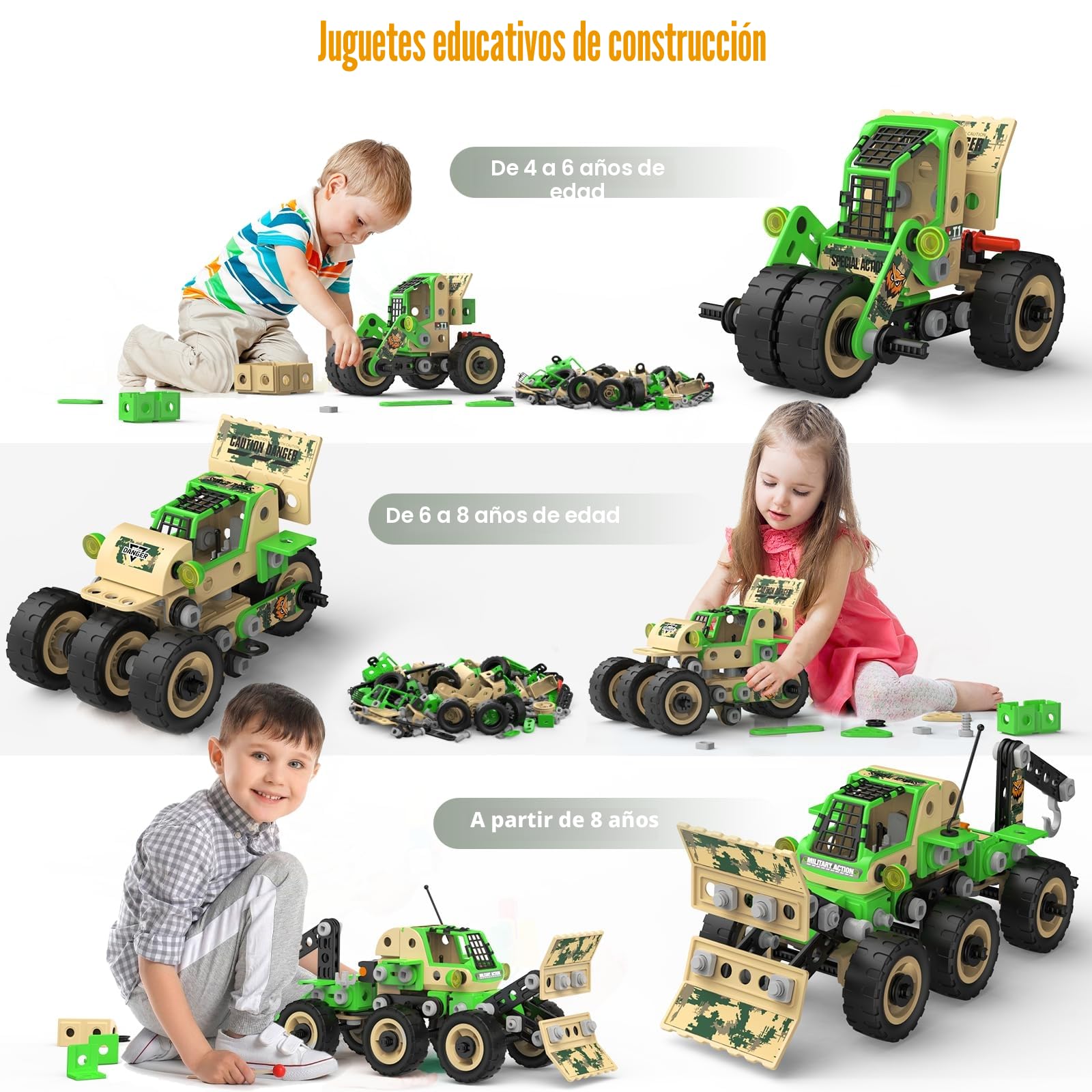 MOONTOY Bloques de Construcción para Niños 229 Piezas | Juegos Construccion Educativos Niños 4 5 6 7 8 9 10 Años,Juguetes para niños Stem Creatividad,Regalo para Niños 4-10 Años