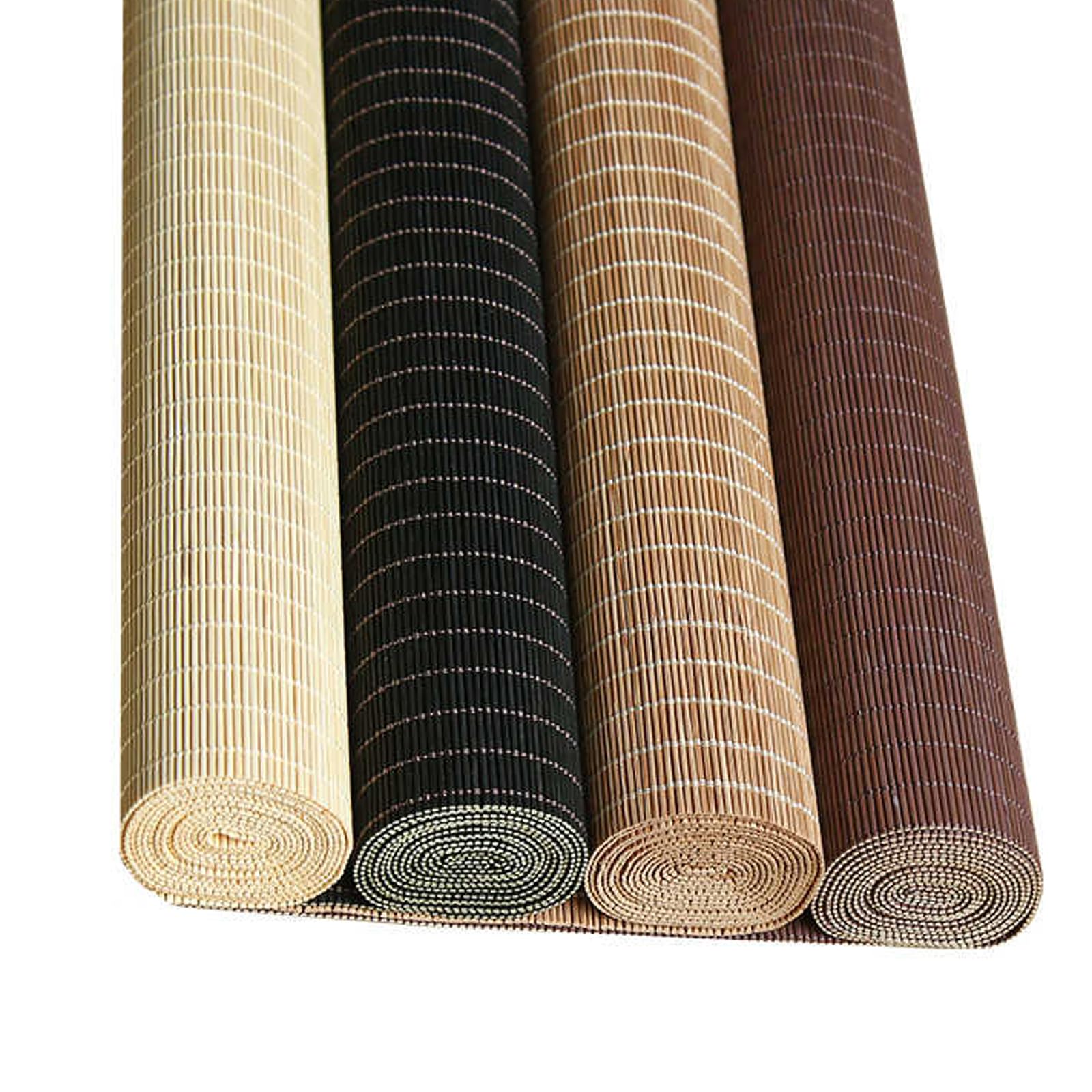 Schwarz Bambus Rollo,Blickdicht,60% Verdunkelungsrollo,Sonnenschutz,Atmungsaktiver,Sichtschutzrollo für Fenster und Türen,für Terrasse Garten,Breite × Höhe (W80×H150cm)