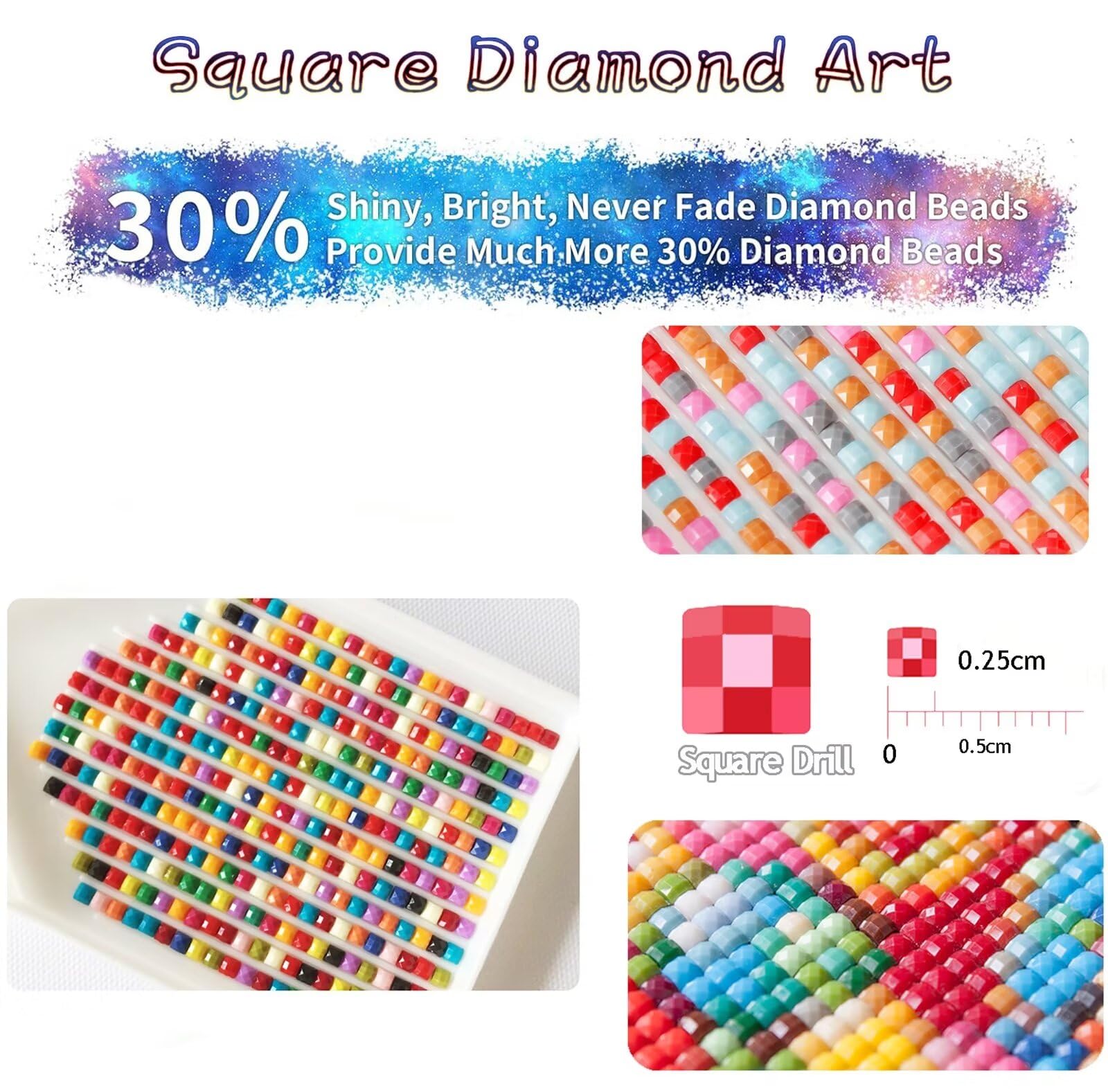 ZGmaxCL 5D Diamond Painting Kit Trittico Paesaggio Marino Decorazioni Soggiorno Quadri Cameretta 120x50cm