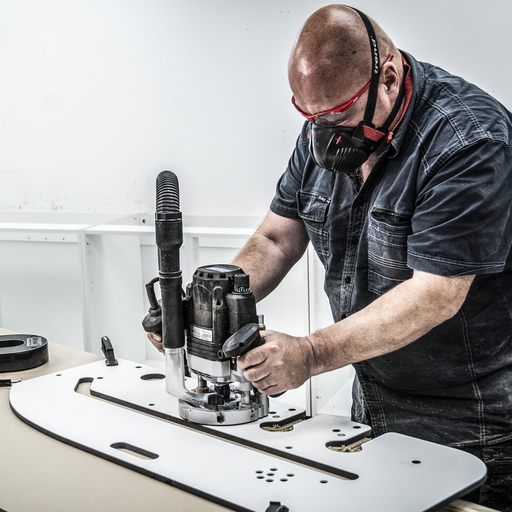 Trend guía de fresado para encimeras 700 mm Mason Mitre | Ideal para juntas de inglete Mason precisas en aglomerado laminado, madera y laminado de grado compacto, KWJ700/A