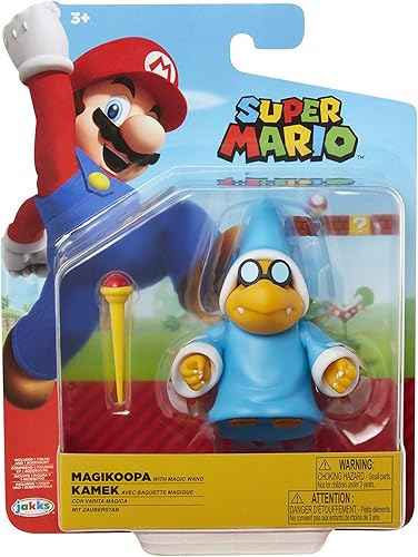 Miniatura 6 de Nintendo Super Mario Magikoopa - Figura de acción articulada articulada de 4 pulgadas con accesorio de varita