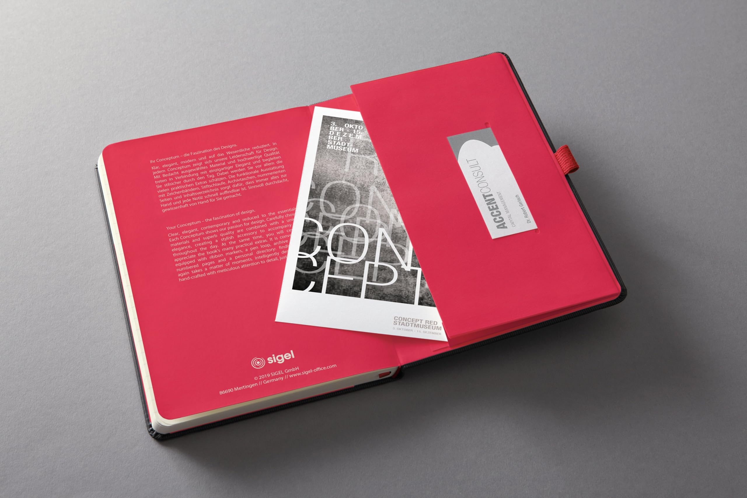 SIGEL Conceptum 2026 Weekly Planner - A5 Hard Cover, Sustainable Paper, Elastic Band, Pen Loop - View #7