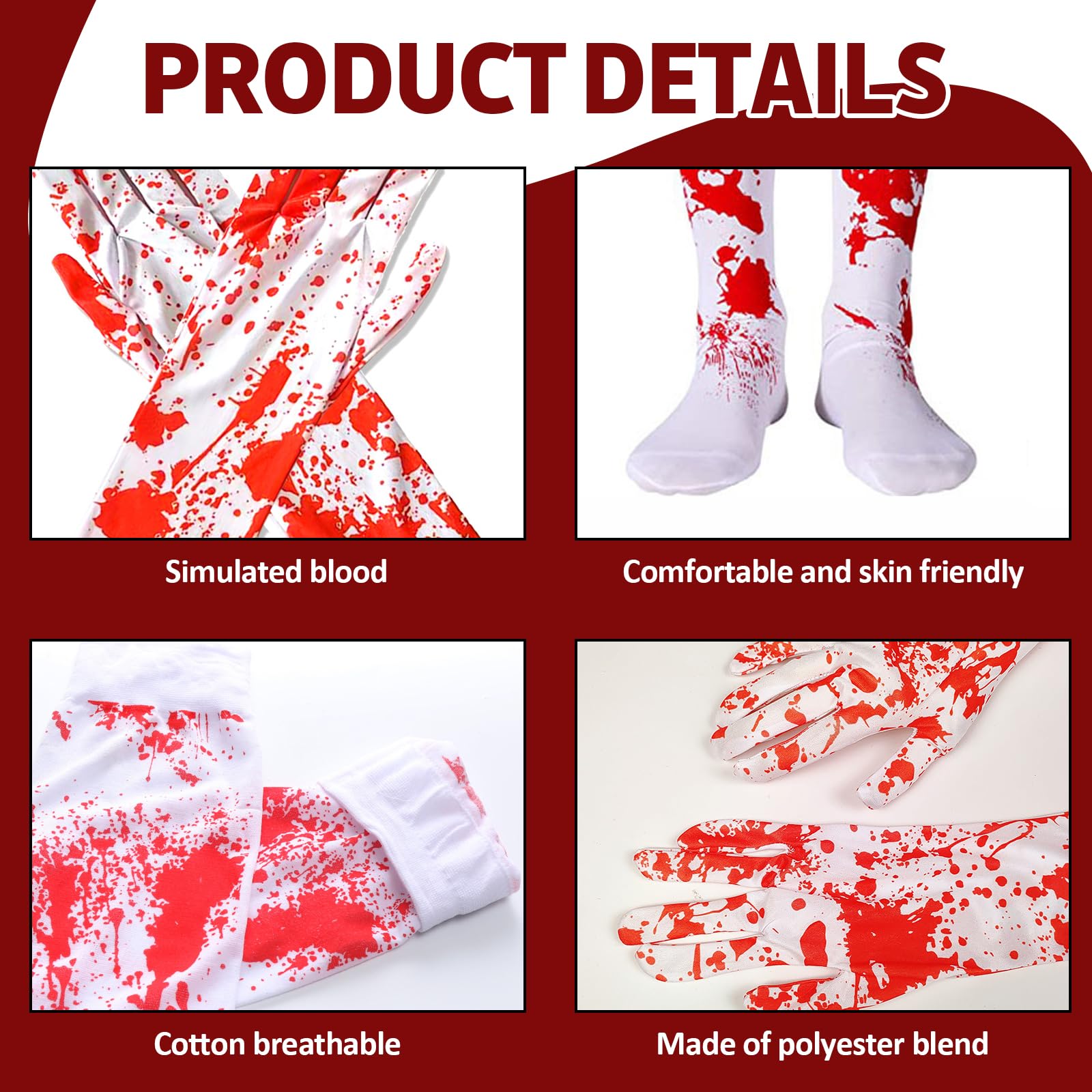 Chaussettes Tachées De Sang + Chaussettes Teintes) Bas