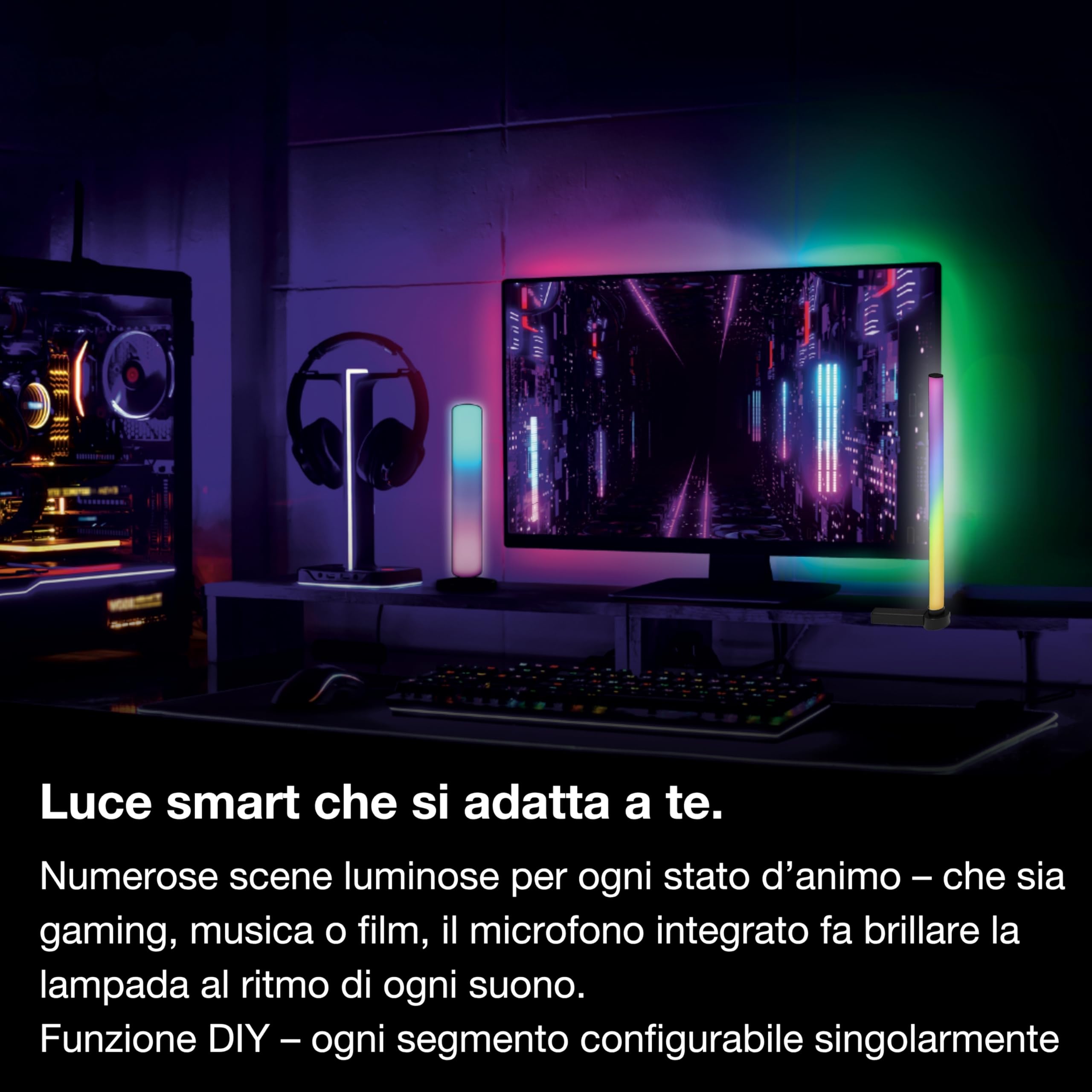 OSRAM SMART Lampada da tavolo intelligente e moderna per illuminazione indiretta con tecnologia… — immagine 6 di 16