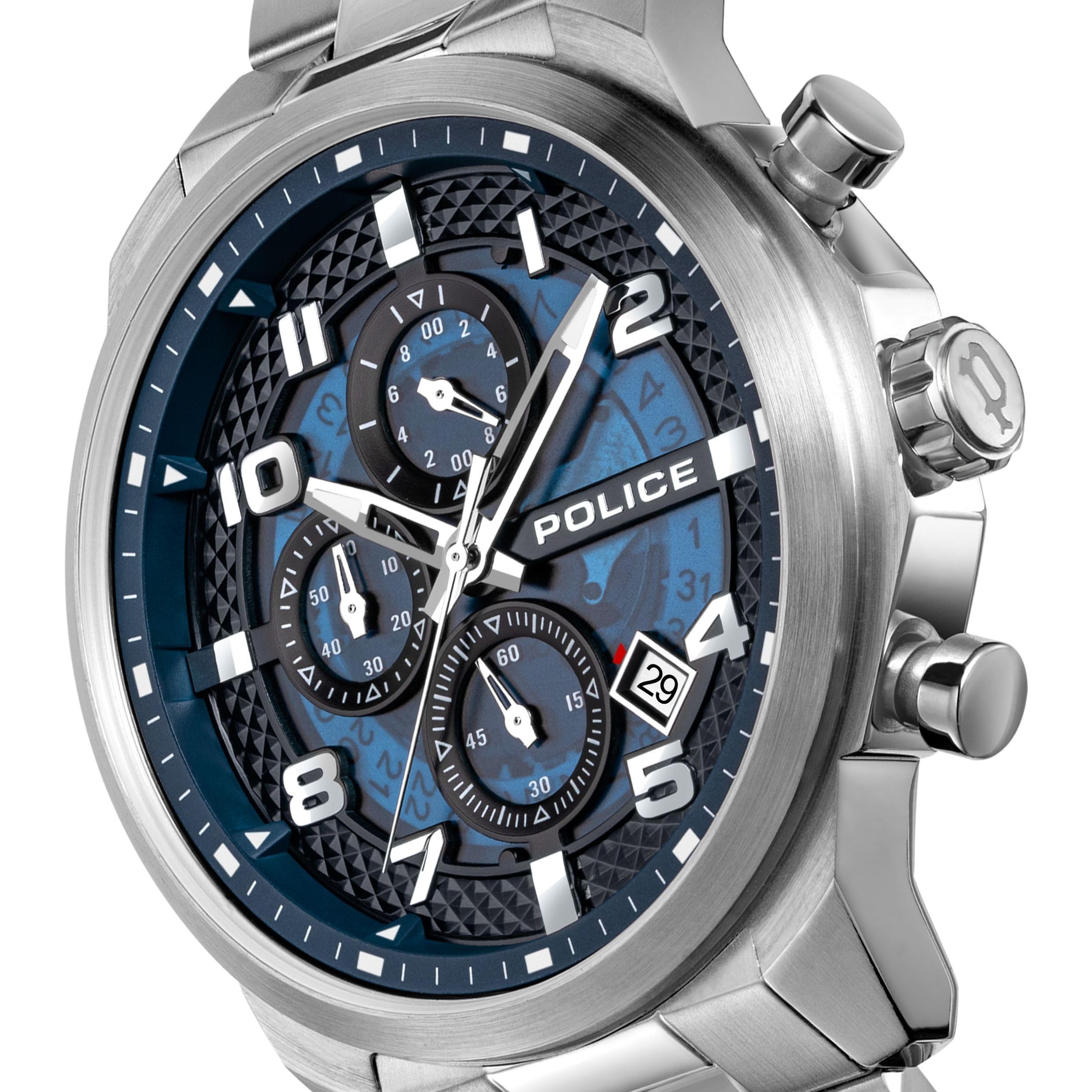 Police - Montre Fonction Soul - Quartz Mouvement de Montre - Largeur du boîtier: 51 mm - Acier Inoxydable - 5 ATM