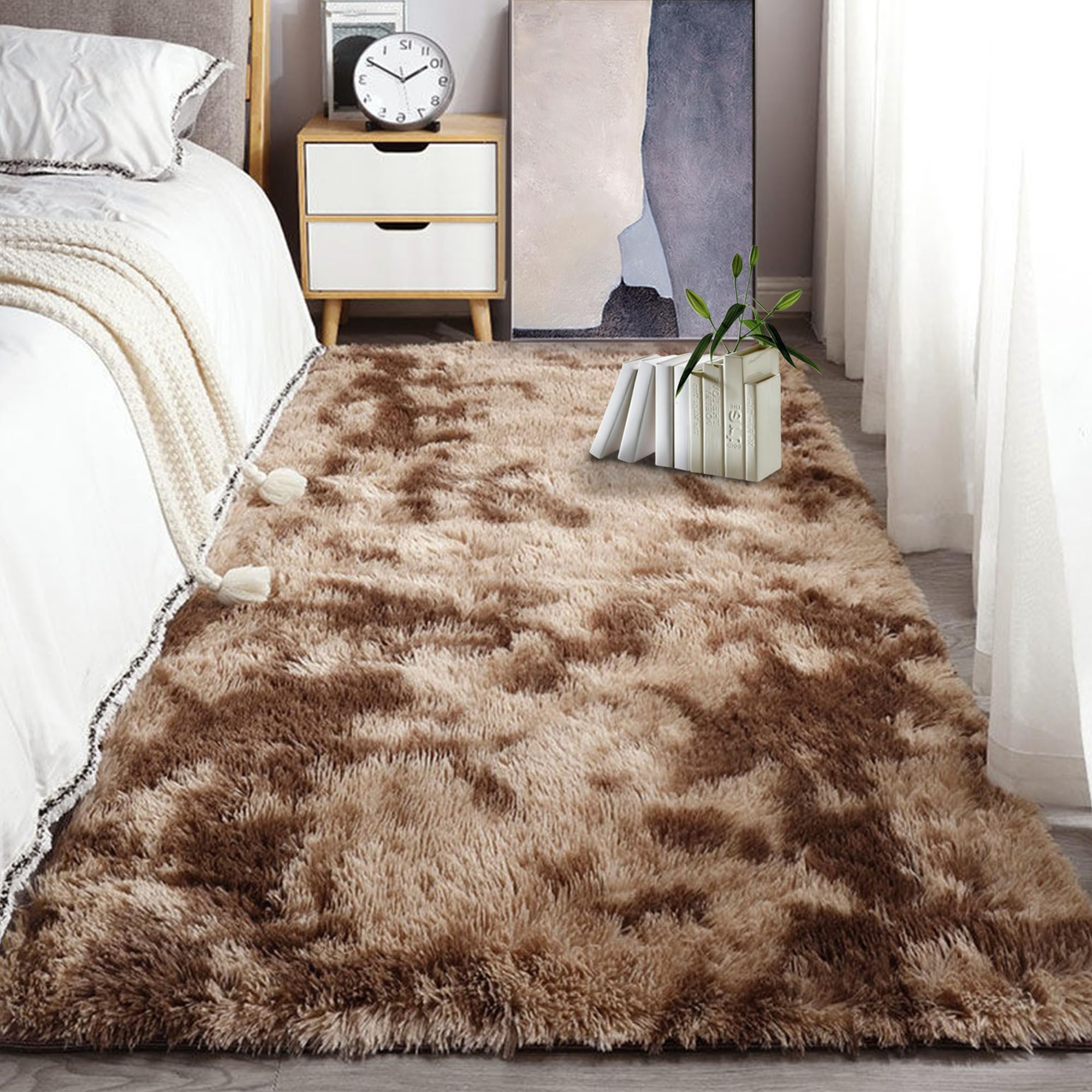 Tapis de salon moelleux antidérapant résout le problème des sols froids et glissants