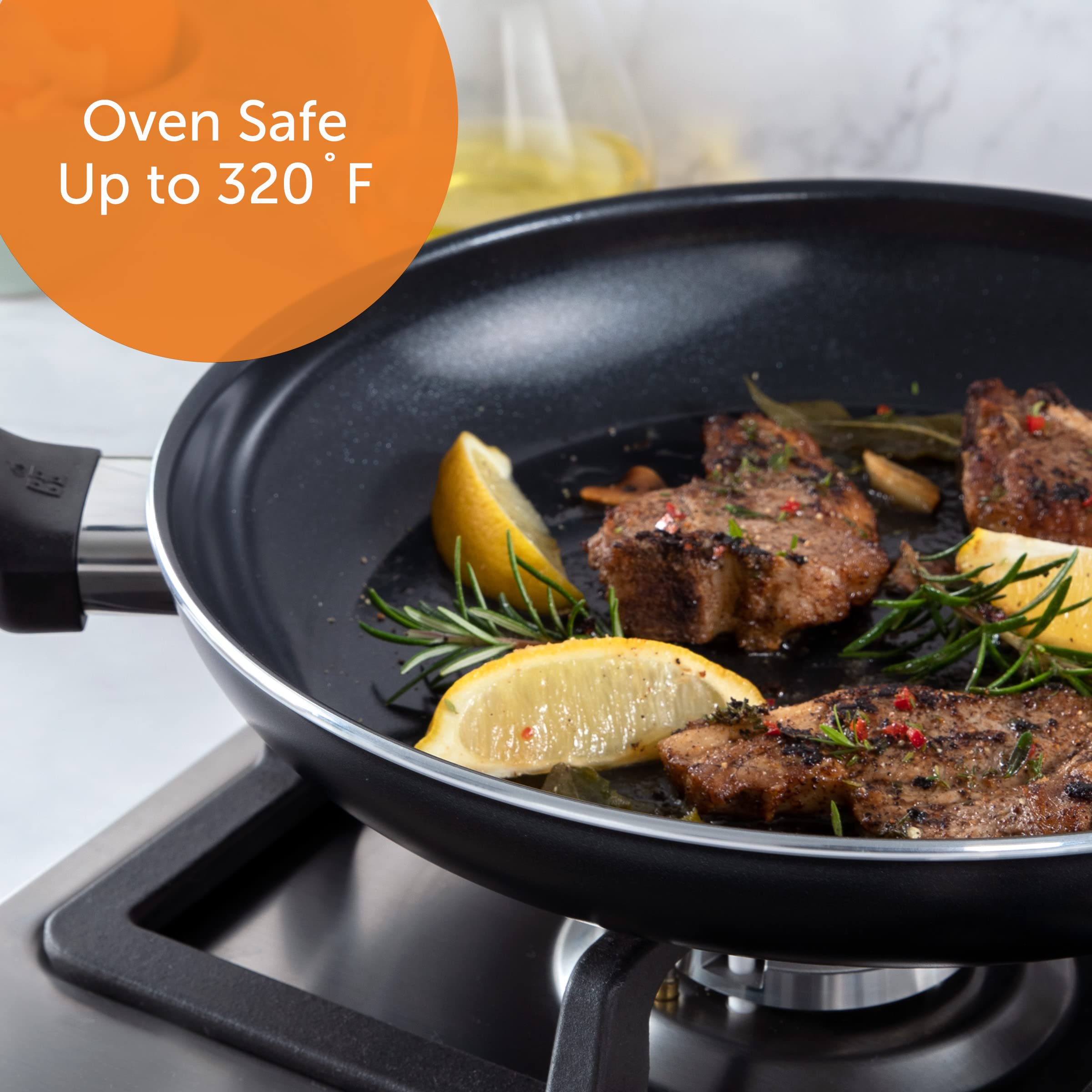 Casserole BK Vivid 26cm Antiadhésive Céramique Sans PFAS - 1,6L - Poignée Froide - Lave-vaisselle Et Four Safe (160°C)