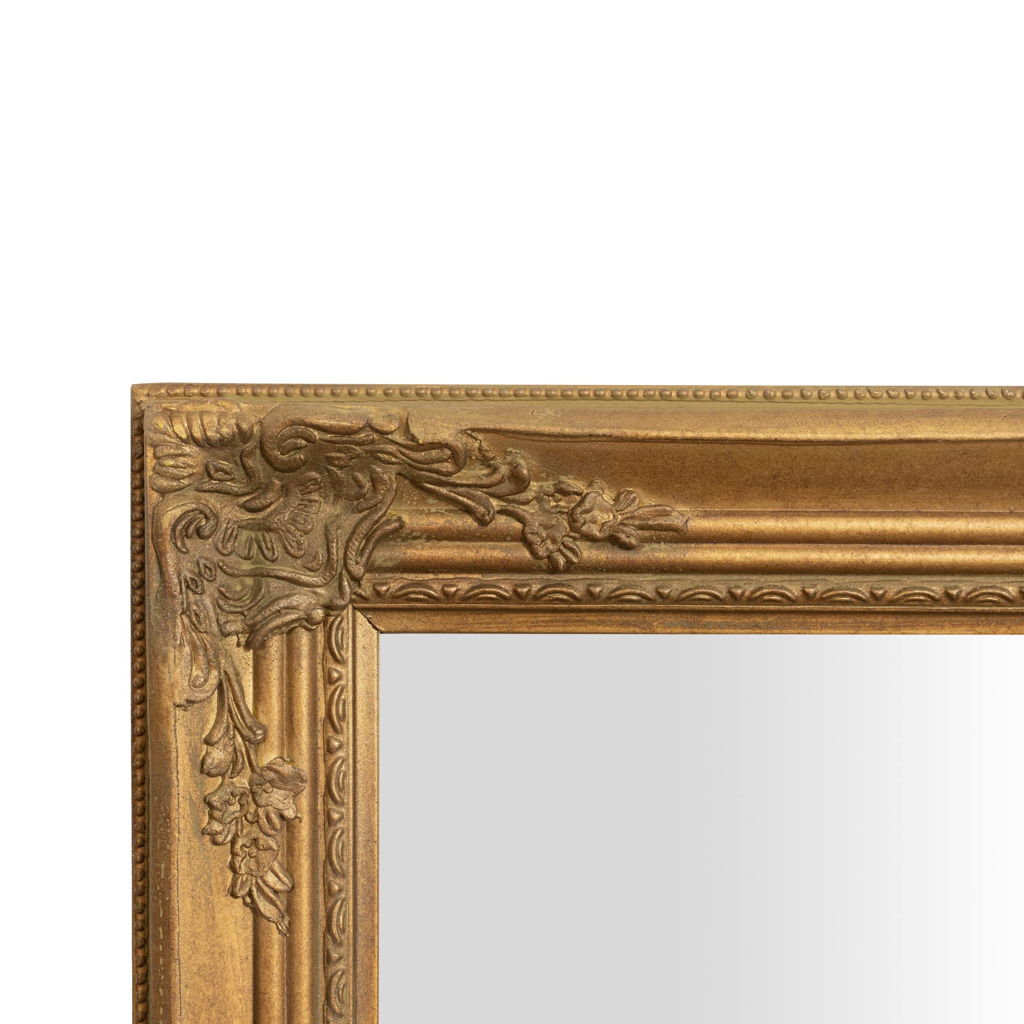 Biscottini specchio da parete bagno e camera 64x84x5 cm - Specchio ingresso da parete con ganci - Specchio oro