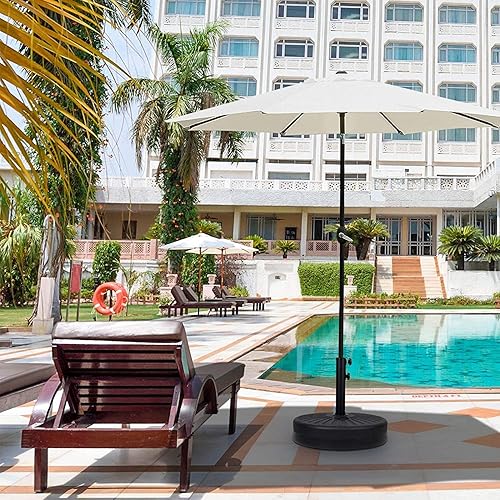 Miniatura 7 de Simple Deluxe Base de sombrilla de patio rellenable de 20 pulgadas con soporte, para césped al aire libre, jardín, patio, cubierta, capacidad de