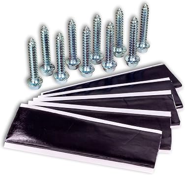 SatelliteSale Universal Roof Patch Kit 10x Zinc Plated Lag Bolts and 5X Mastic Pitch Pads