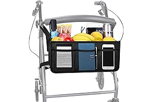 Rollator Basket, Dotday Rollator Walker Bag with Cup Holder