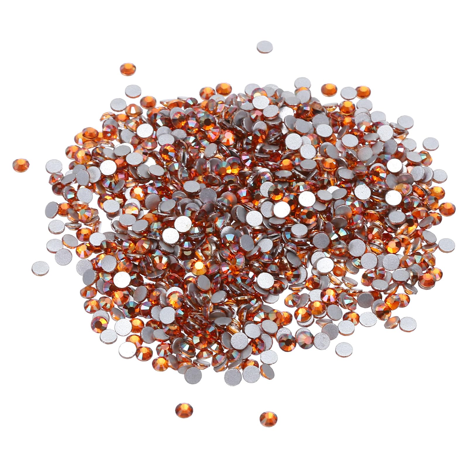 PATIKIL SS8/1440Pcs Glass Diamante Rhinestone,Man Made Gems,Orange