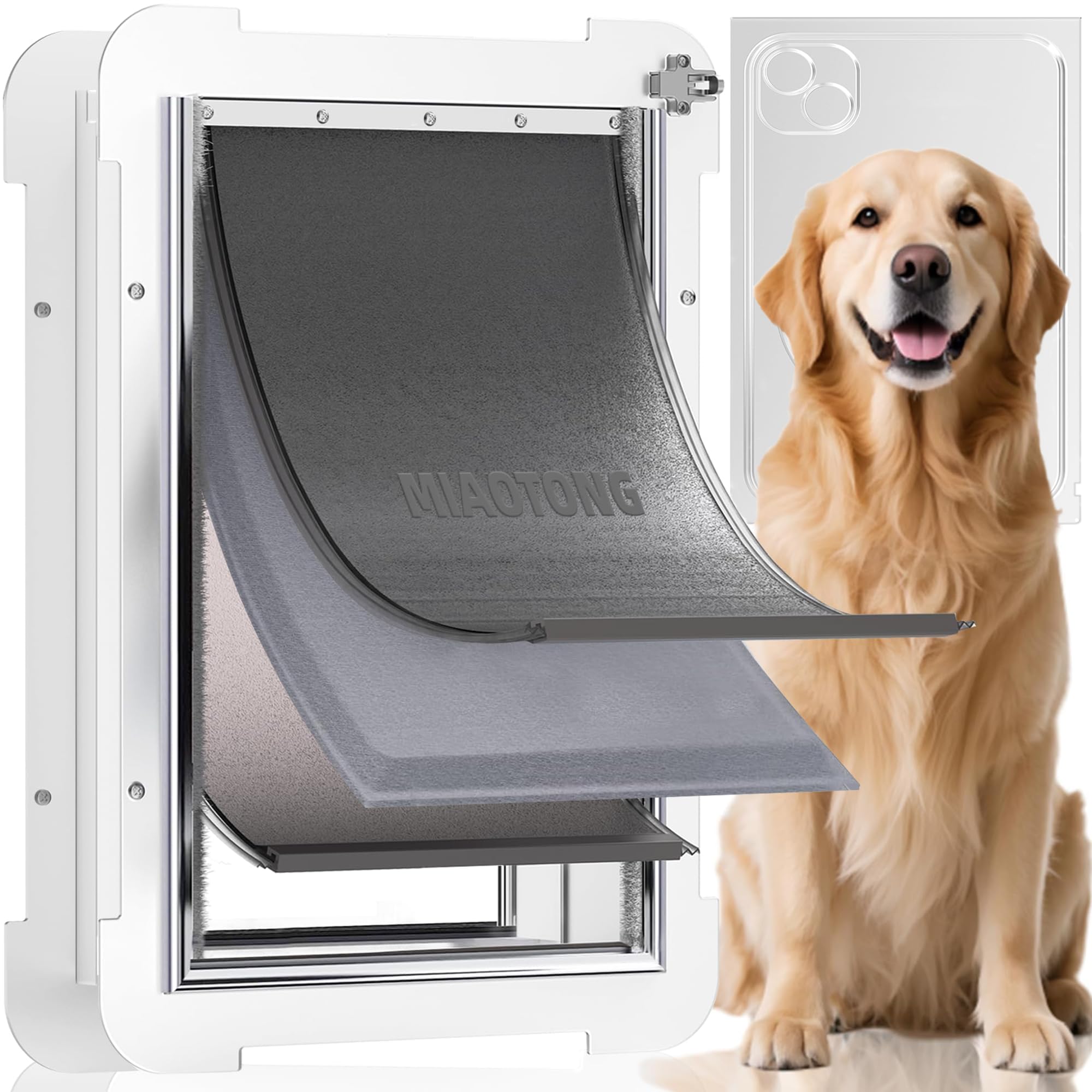 MIAOTONG 3-Flap Steel Large Dog Door