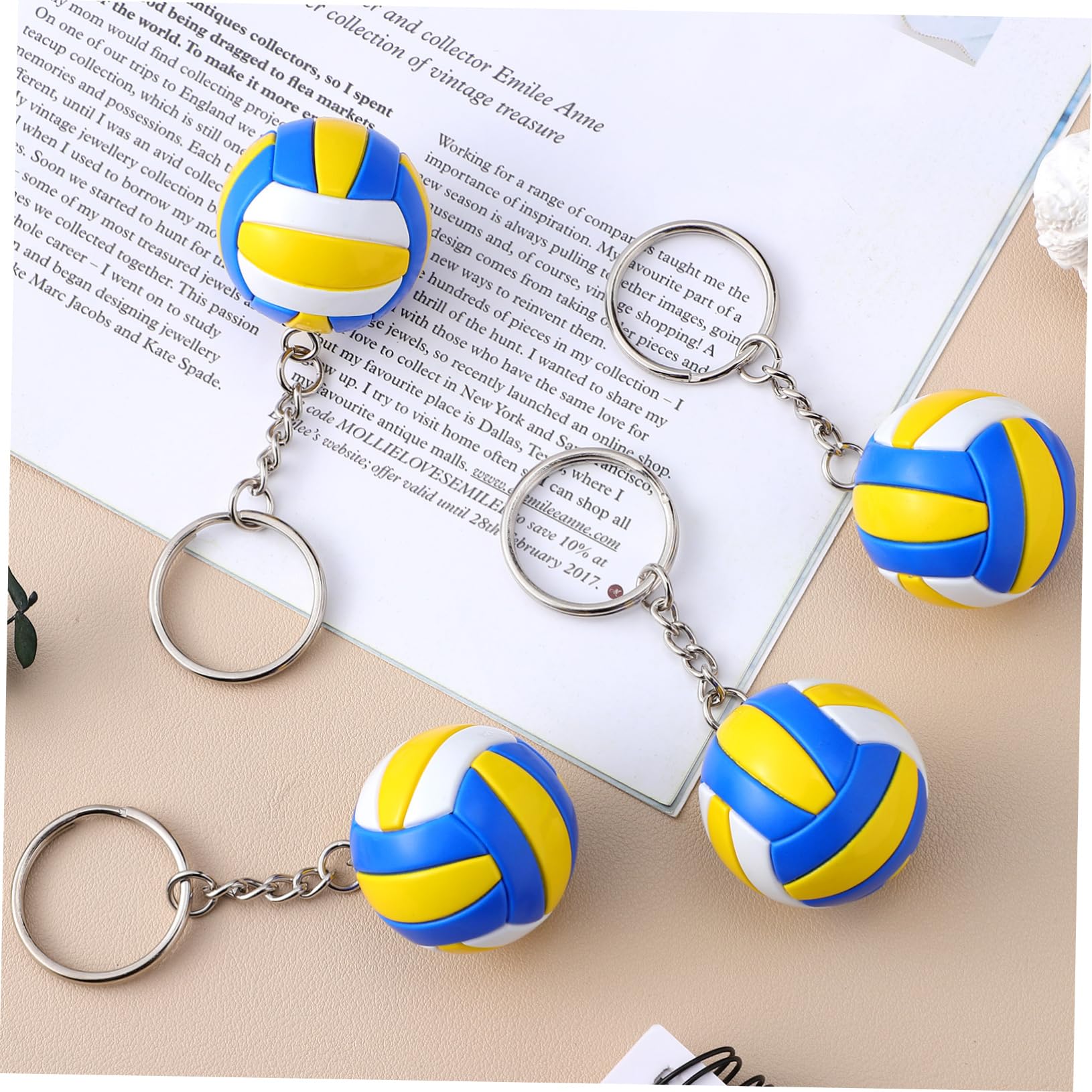 TOYANDONA Llaveros De Voleibol Sintético Accesorios Para Adornos Deportivos Para Entusiastas Del Voleibol