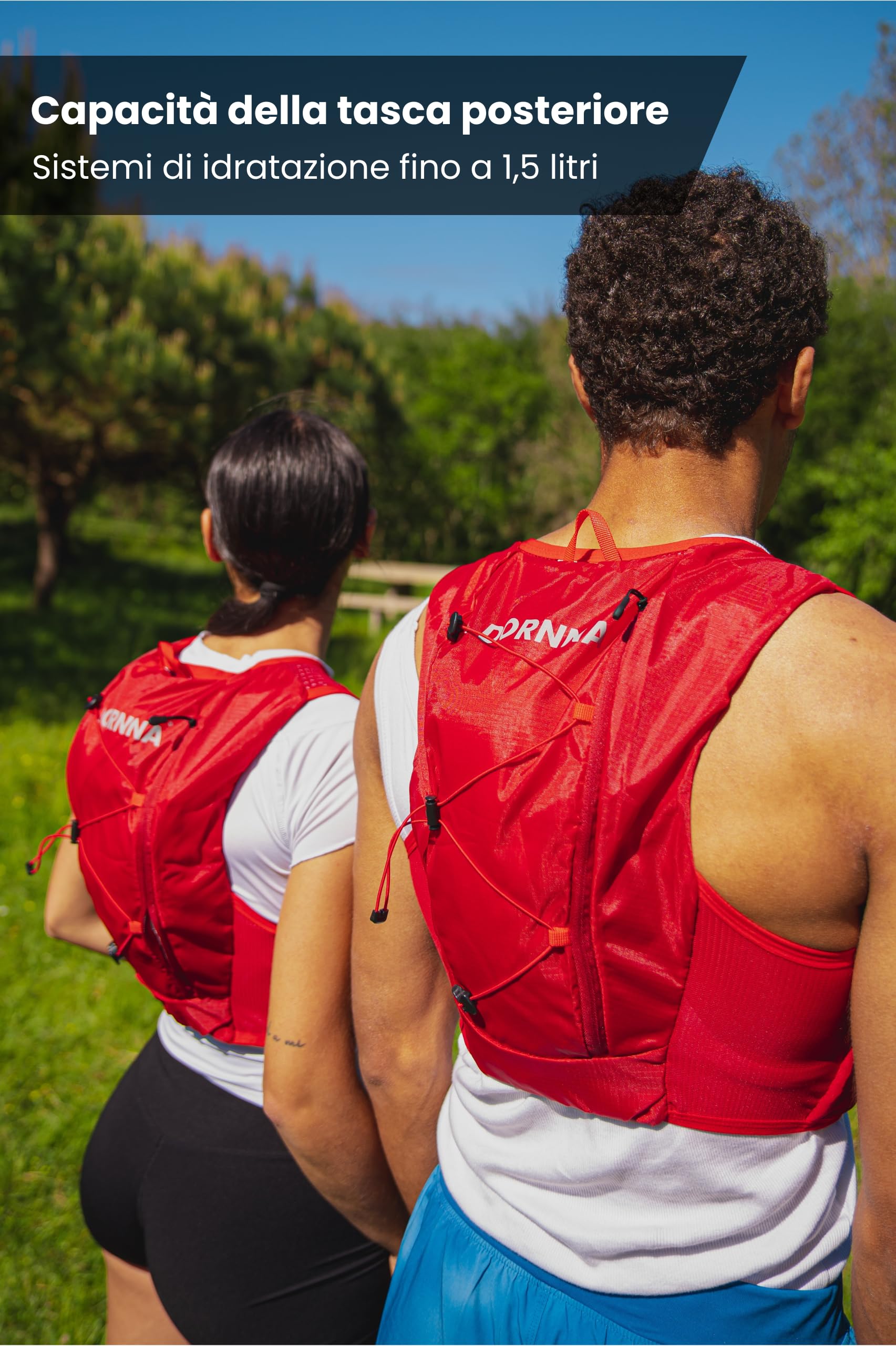 Light Edition V1 – Zaino Trail Running + 2 borraccia mórbida 500 ml Senza BPA, Run Vest con Soft Flask, Gilet Trail Running Uomo e Donna.