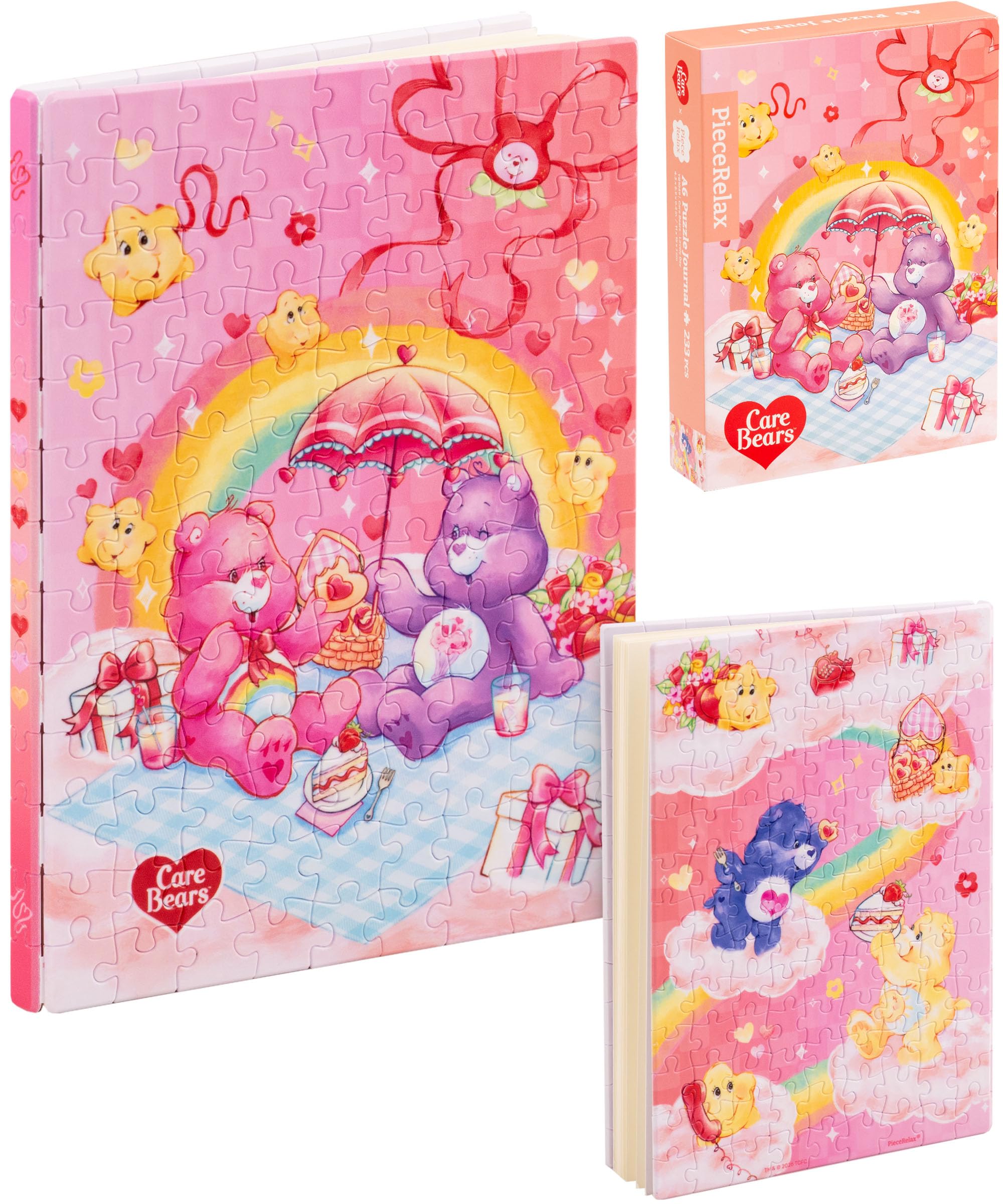 Care Bears X PieceRelax – Puzzles A6 pour adultes – Belle journée – Cadeau unique et décoration d'intérieur avec puzzle en plastique pour carnet [YB1049]