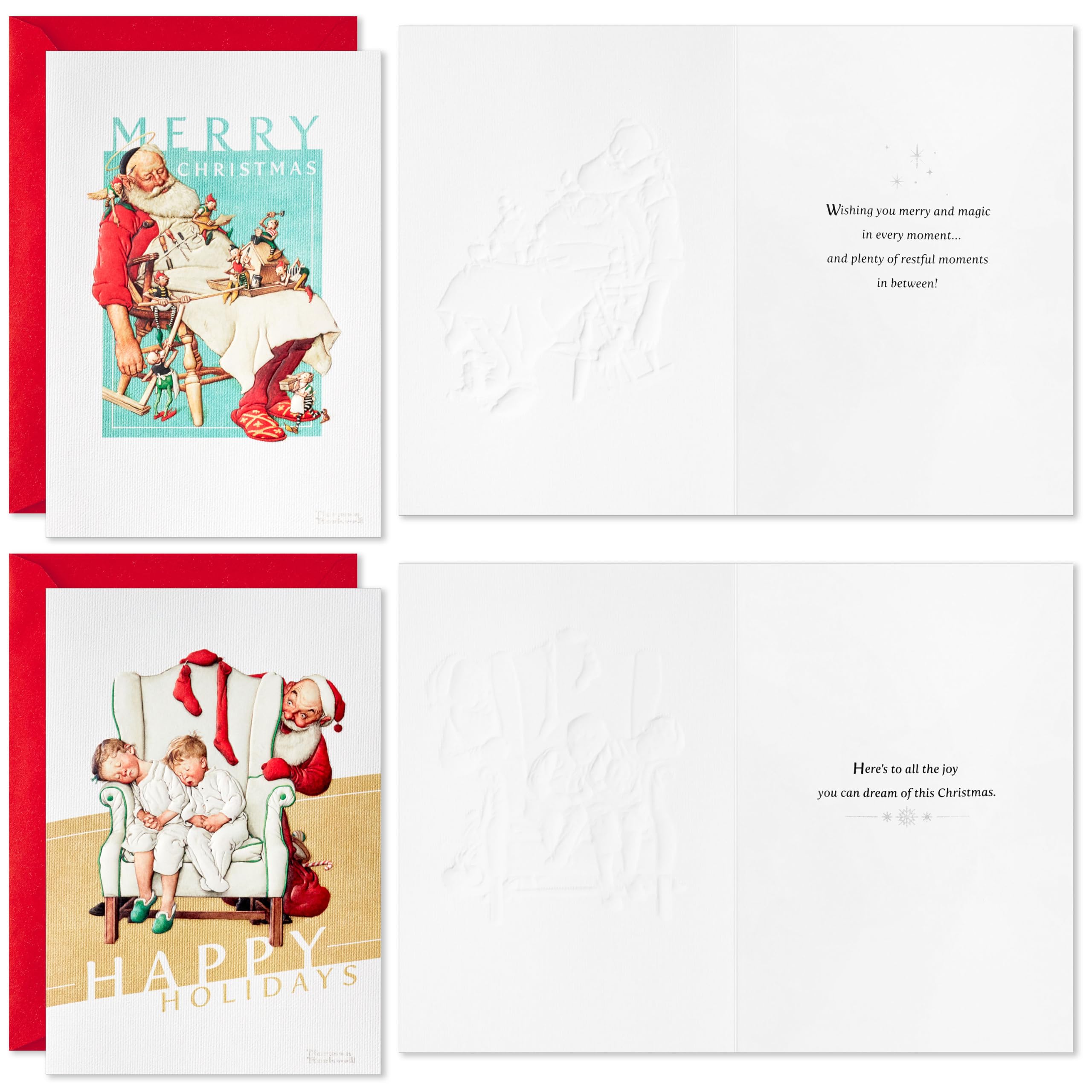 Amazon.com : Hallmark Norman Rockwell Christmas Cards, 40-Pack